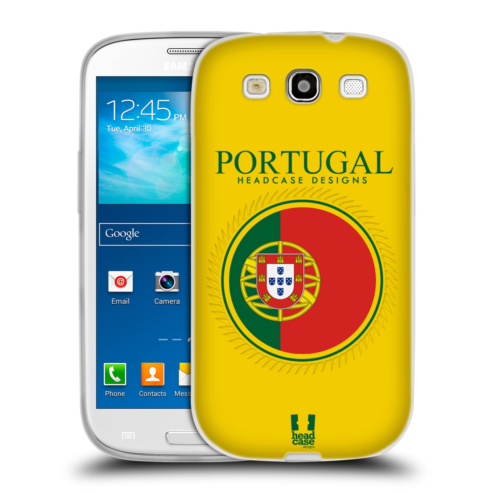 HEAD CASE silikonový obal na mobil Samsung Galaxy S3 i9300 vzor Vlajky státy 2 PORTUGALSKO