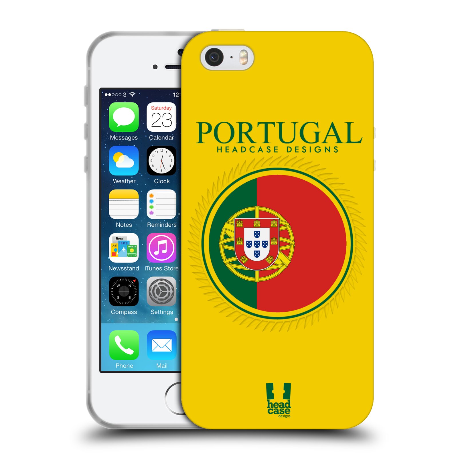 HEAD CASE silikonový obal na mobil Apple Iphone 5/5S vzor Vlajky státy 2 PORTUGALSKO