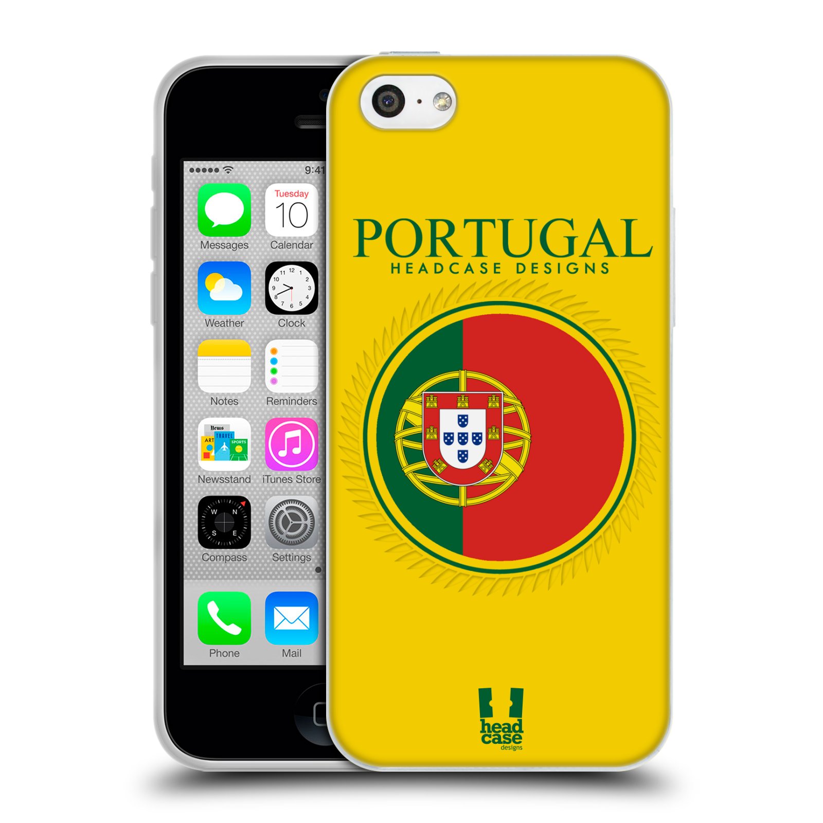 HEAD CASE silikonový obal na mobil Apple Iphone 5C vzor Vlajky státy 2 PORTUGALSKO