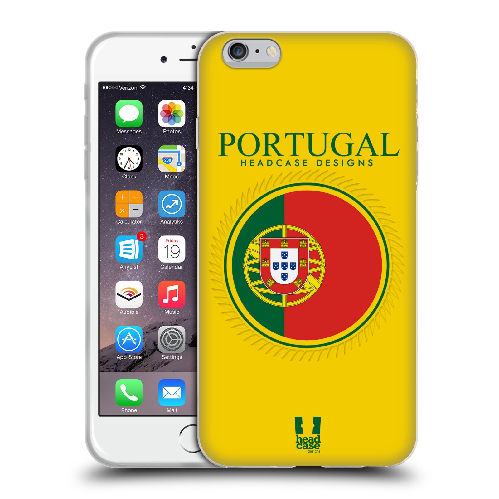 HEAD CASE silikonový obal na mobil Apple Iphone 6 PLUS/ 6S PLUS vzor Vlajky státy 2 PORTUGALSKO