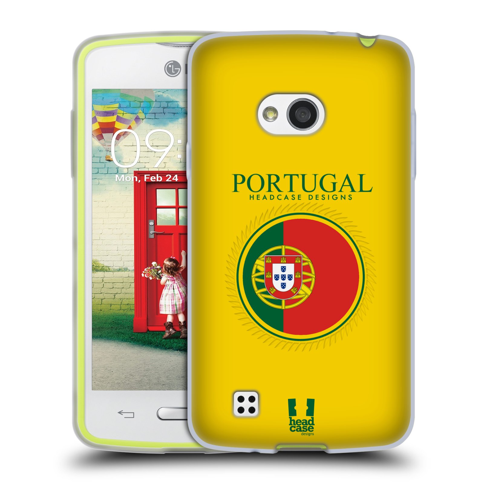 HEAD CASE silikonový obal na mobil LG L50 vzor Vlajky státy 2 PORTUGALSKO