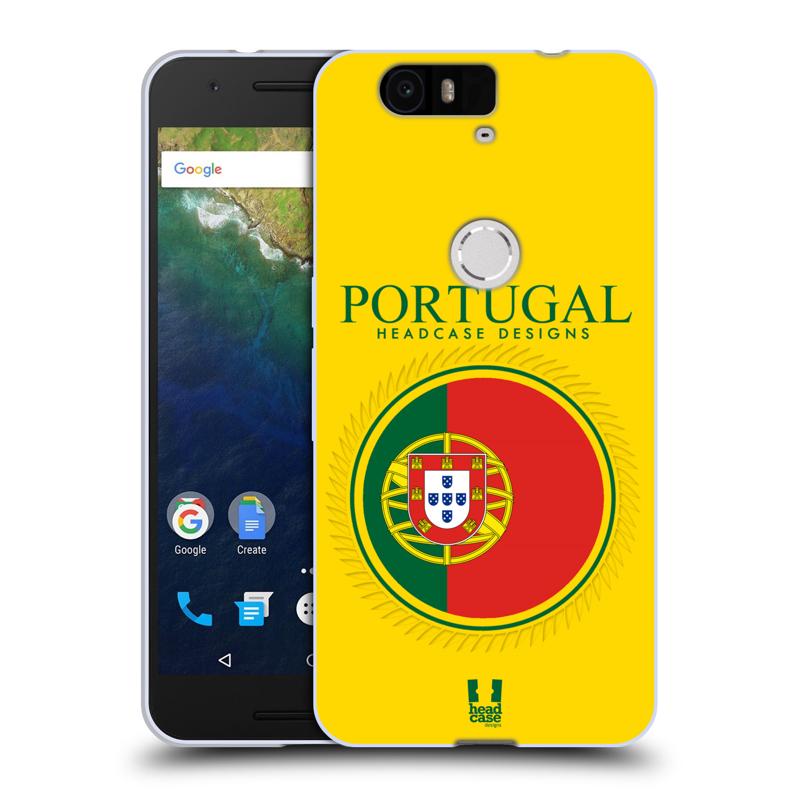 HEAD CASE silikonový obal na mobil HUAWEI NEXUS 6P vzor Vlajky státy 2 PORTUGALSKO