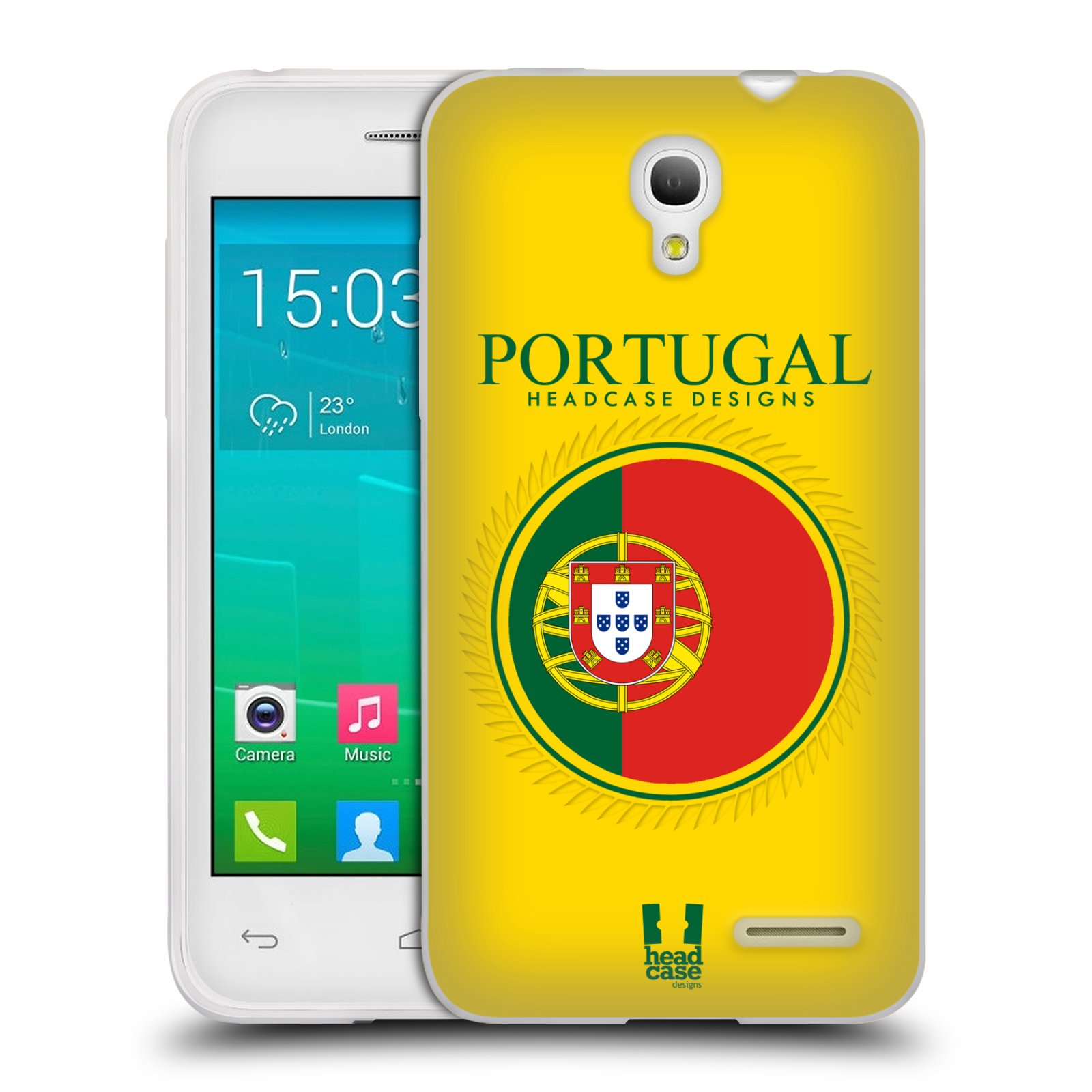 HEAD CASE silikonový obal na mobil Alcatel POP S3 OT-5050Y vzor Vlajky státy 2 PORTUGALSKO