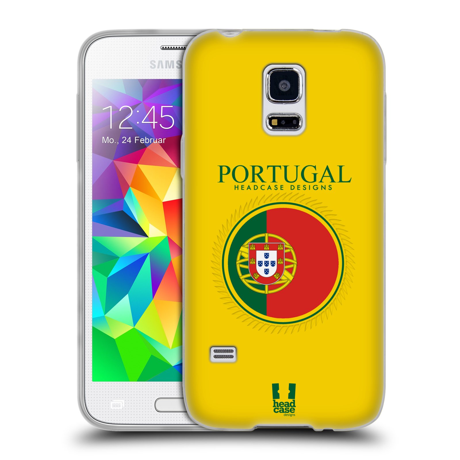 HEAD CASE silikonový obal na mobil Samsung Galaxy S5 MINI vzor Vlajky státy 2 PORTUGALSKO
