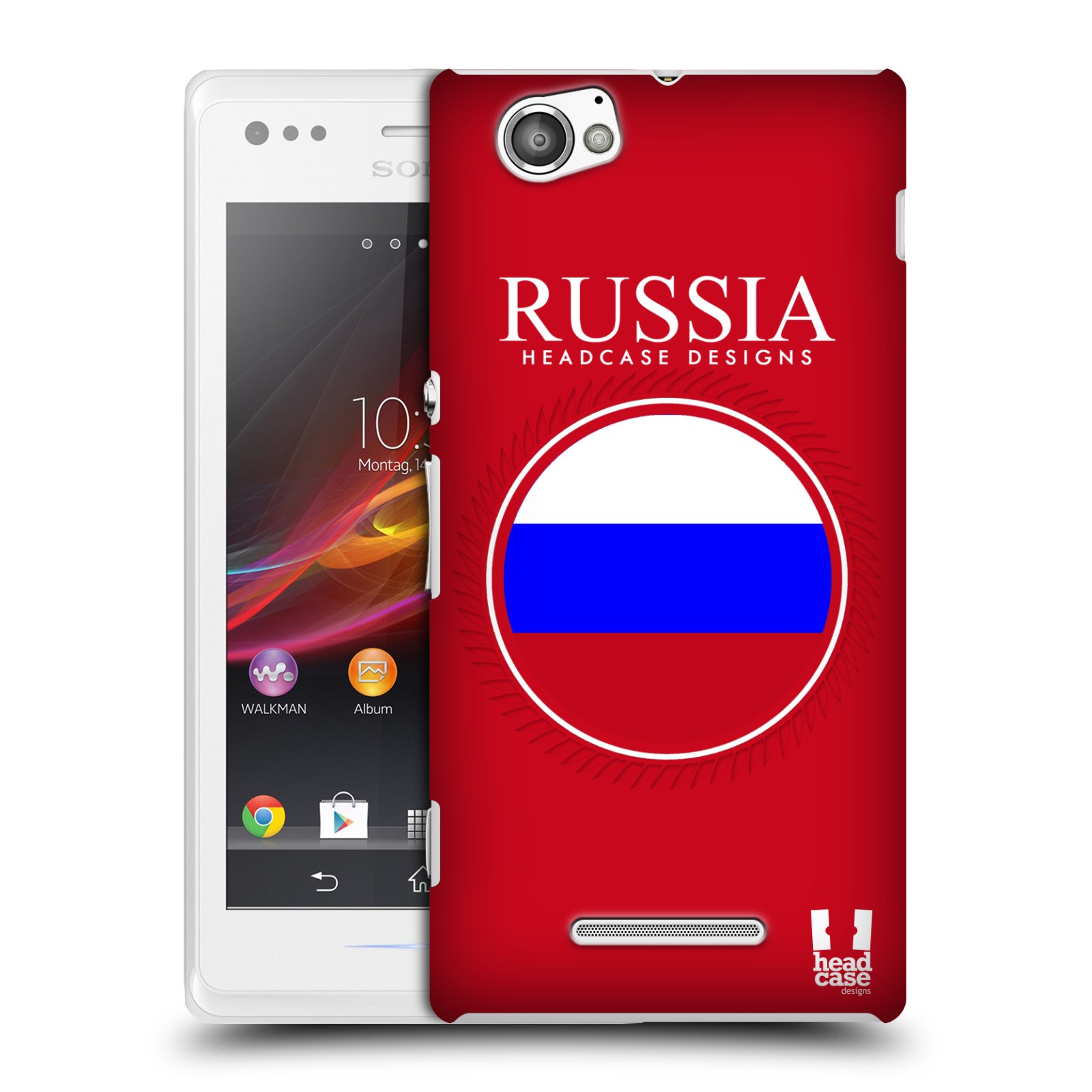 HEAD CASE plastový obal na mobil Sony Xperia M vzor Vlajky státy 2 RUSKO