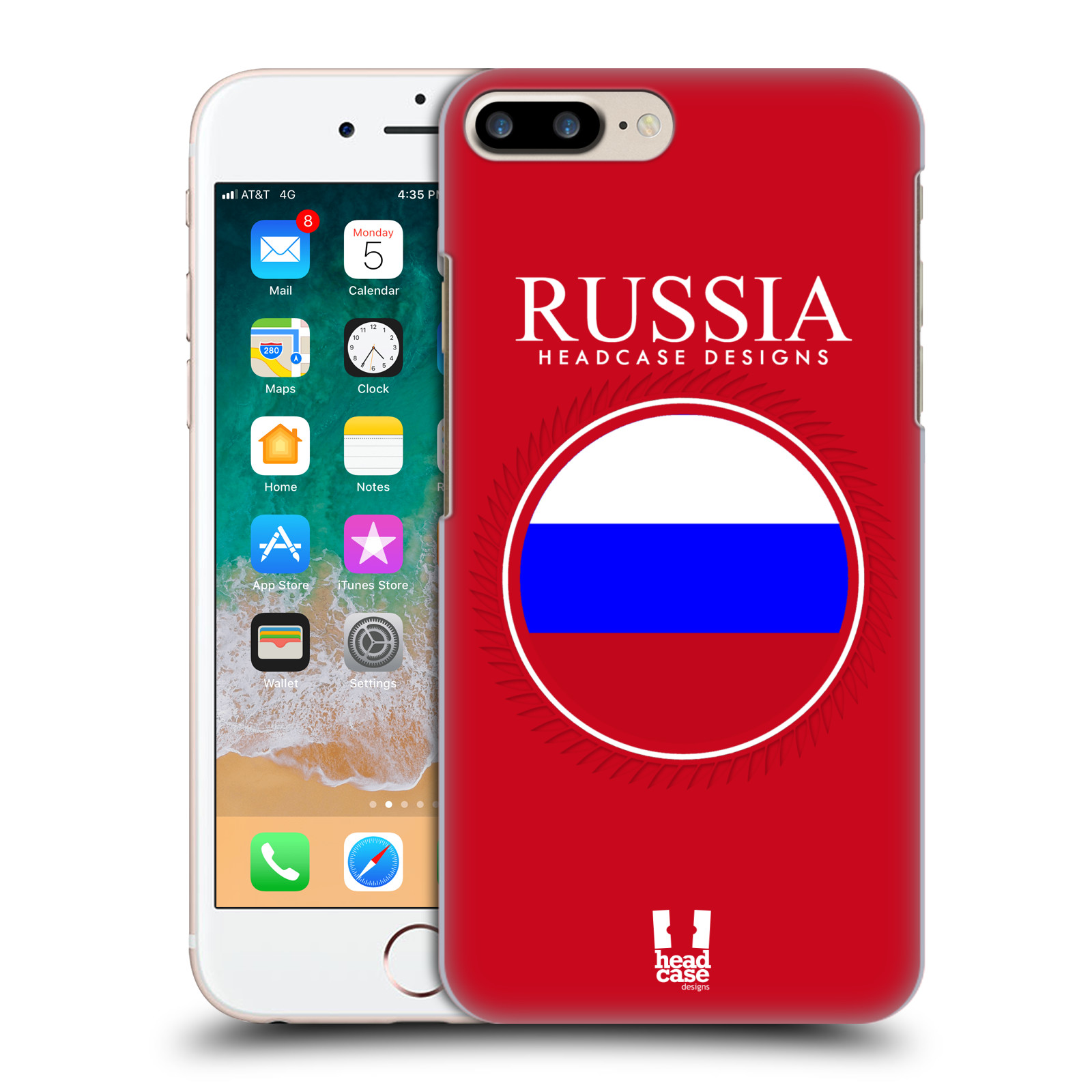 Plastové pouzdro pro mobil Apple Iphone 8 PLUS vzor Vlajky státy 2 RUSKO