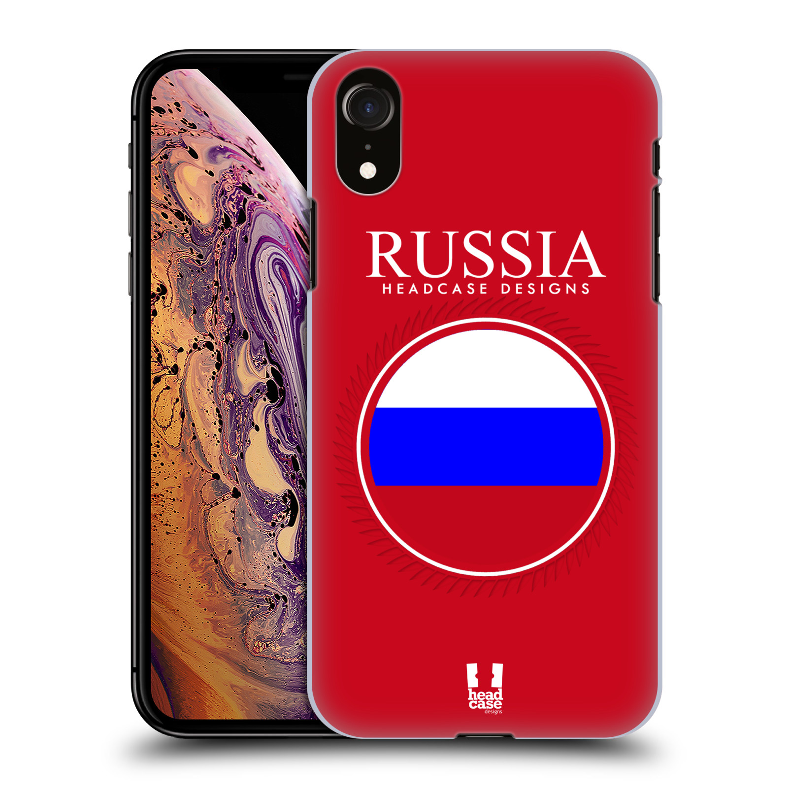 HEAD CASE plastový obal na mobil Apple Iphone XR vzor Vlajky státy 2 RUSKO