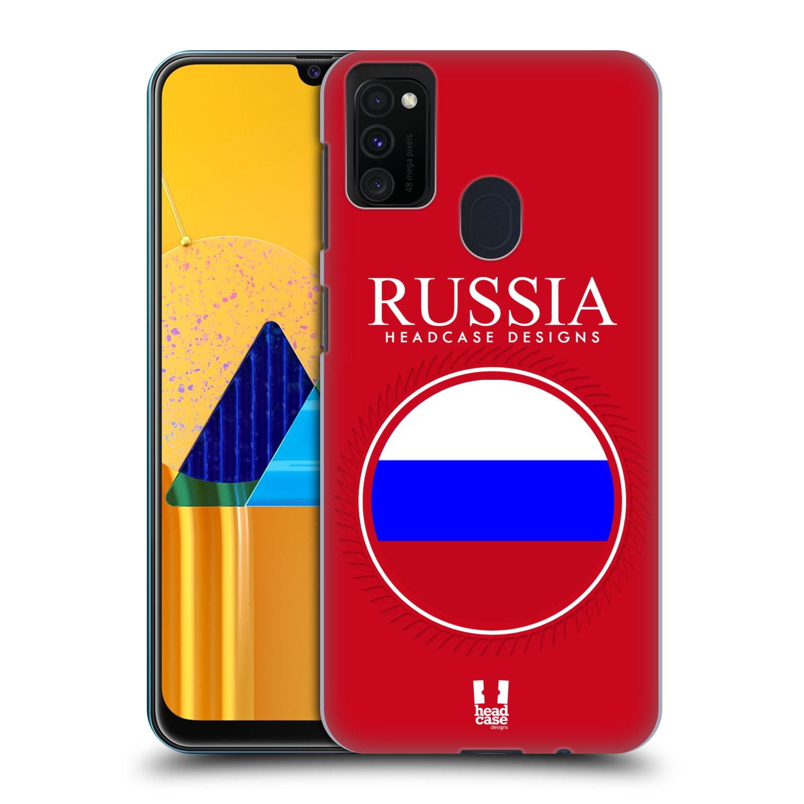 Zadní kryt na mobil Samsung Galaxy M21 vzor Vlajky státy 2 RUSKO