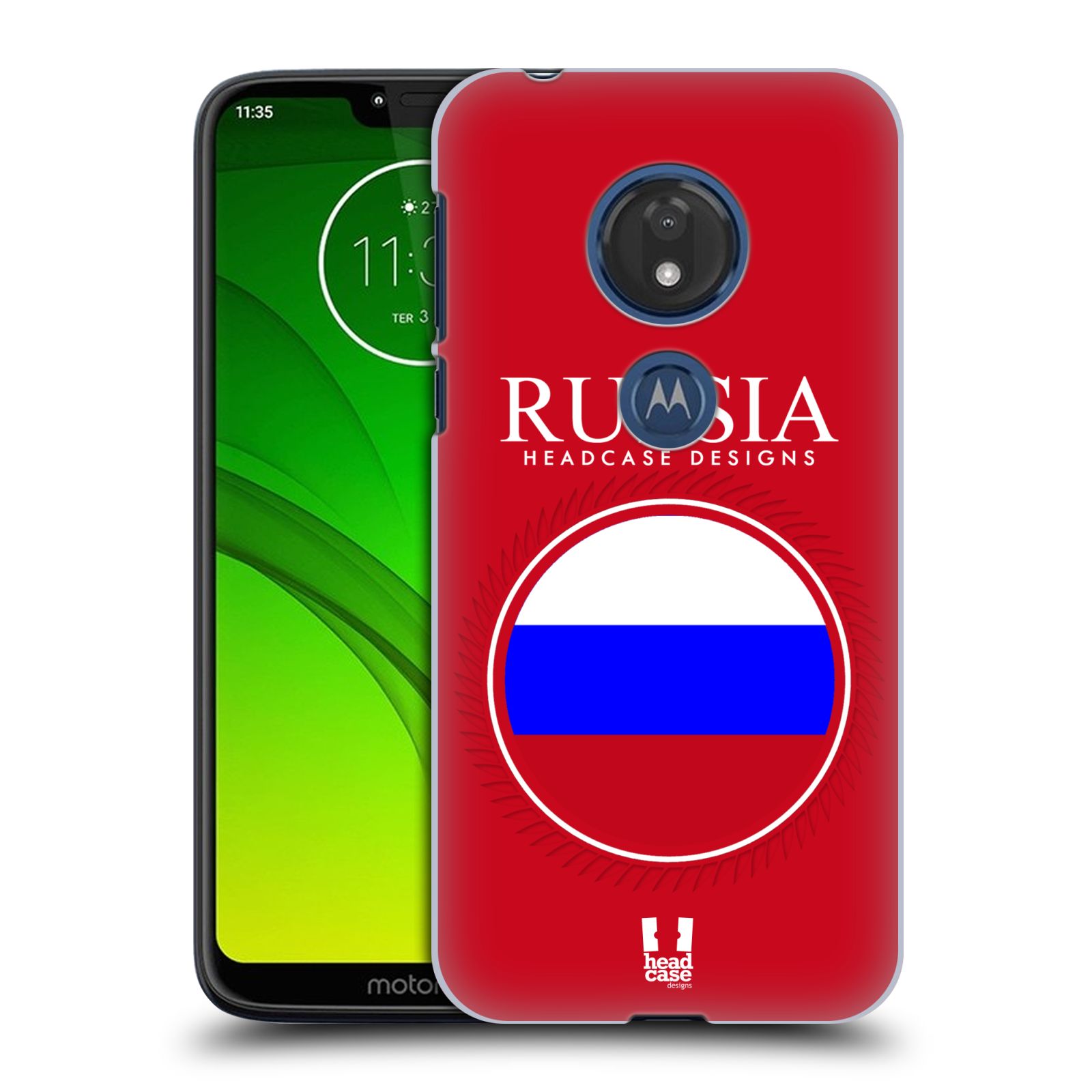 Pouzdro na mobil Motorola Moto G7 Play vzor Vlajky státy 2 RUSKO