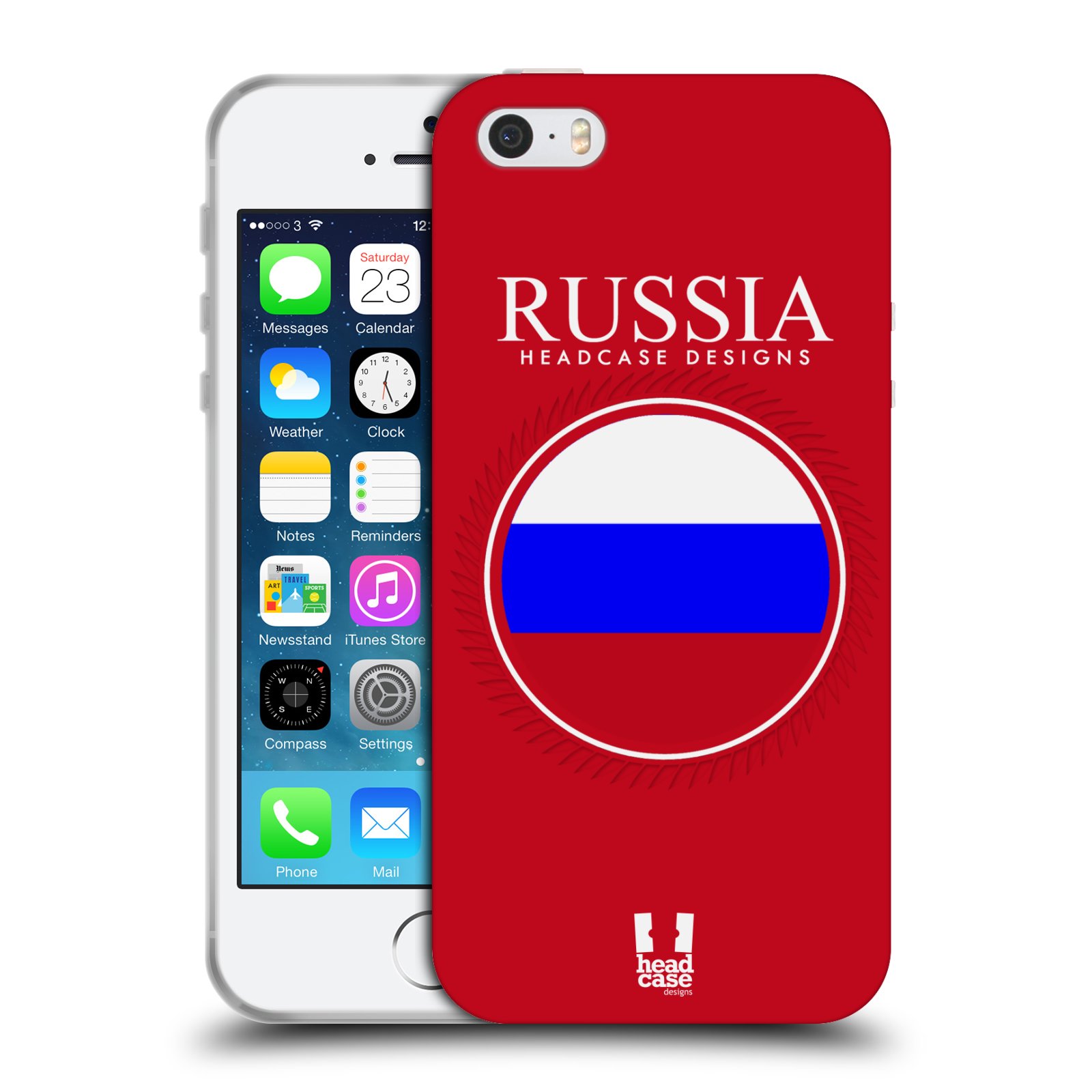 HEAD CASE silikonový obal na mobil Apple Iphone 5/5S vzor Vlajky státy 2 RUSKO
