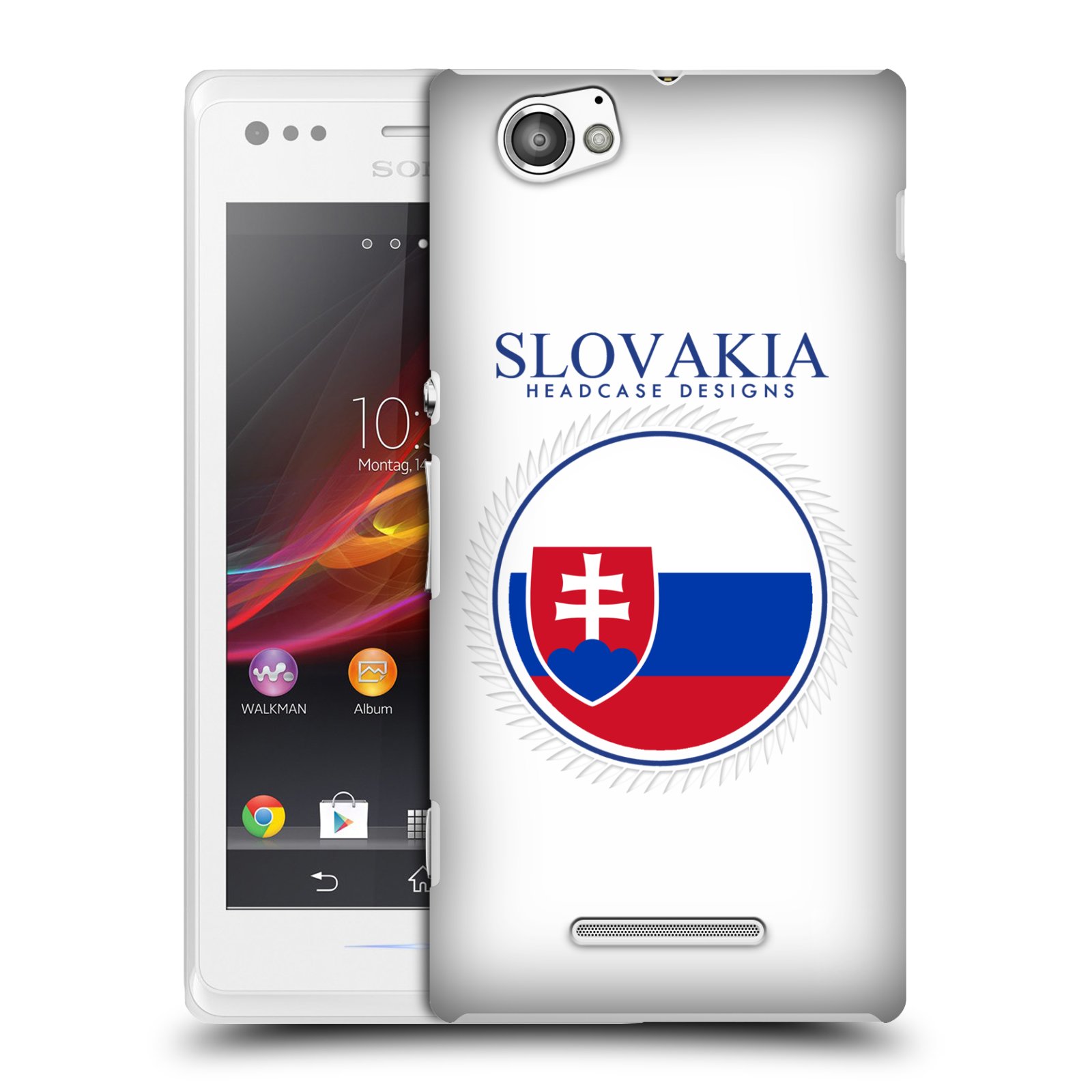 HEAD CASE plastový obal na mobil Sony Xperia M vzor Vlajky státy 2 SLOVENSKO