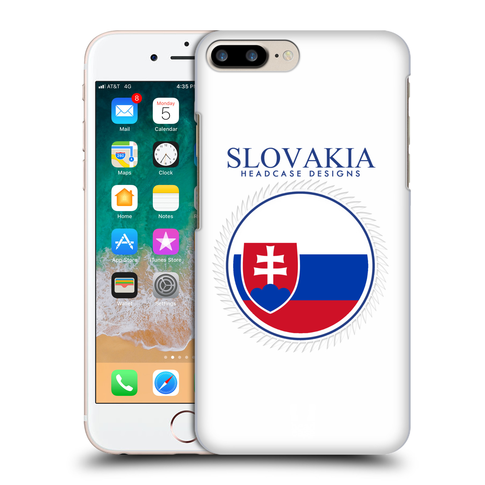 Plastové pouzdro pro mobil Apple Iphone 8 PLUS vzor Vlajky státy 2 SLOVENSKO