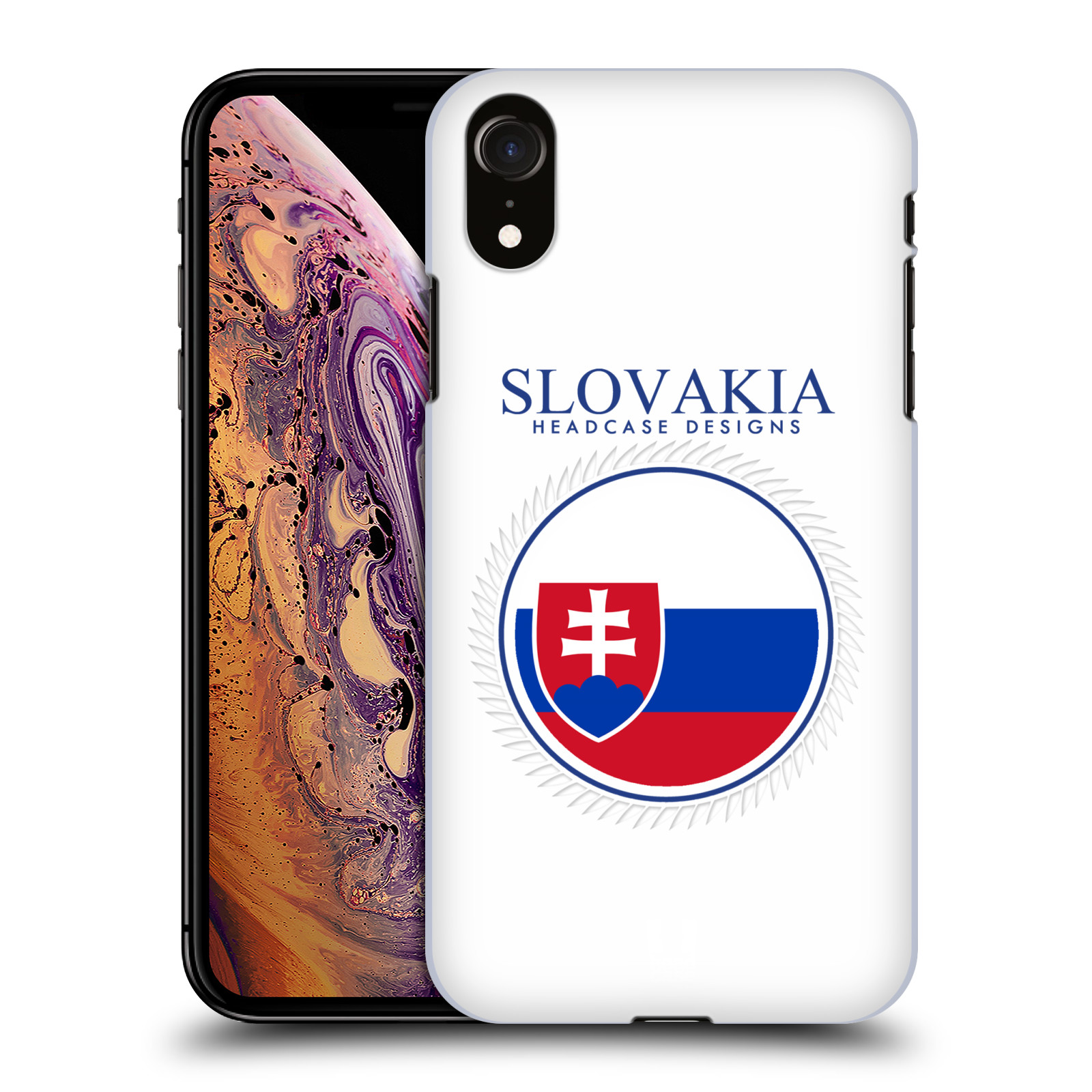 HEAD CASE plastový obal na mobil Apple Iphone XR vzor Vlajky státy 2 SLOVENSKO