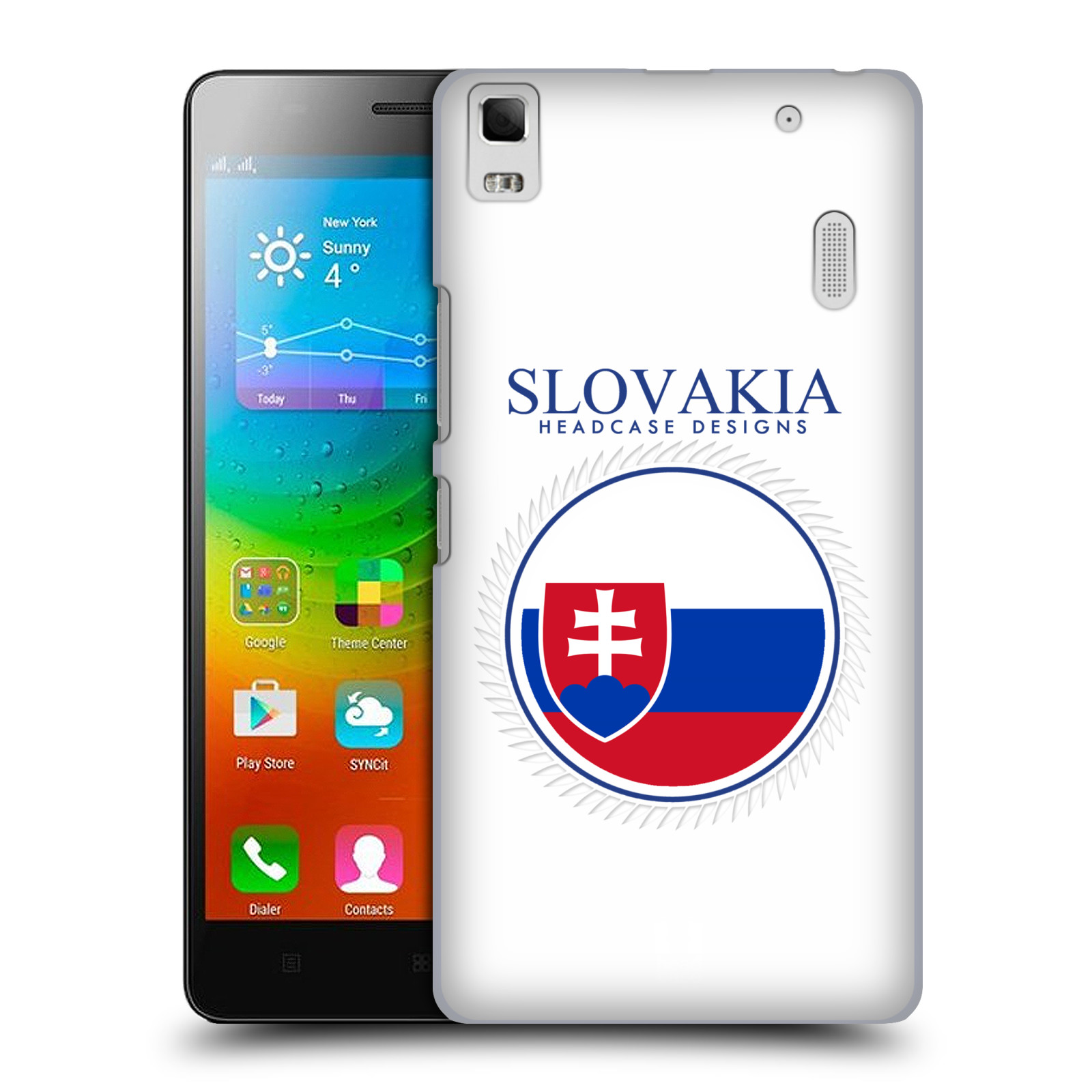 HEAD CASE pevný plastový obal na mobil LENOVO A7000 / A7000 DUAL / K3 NOTE vzor Vlajky státy 2 SLOVENSKO