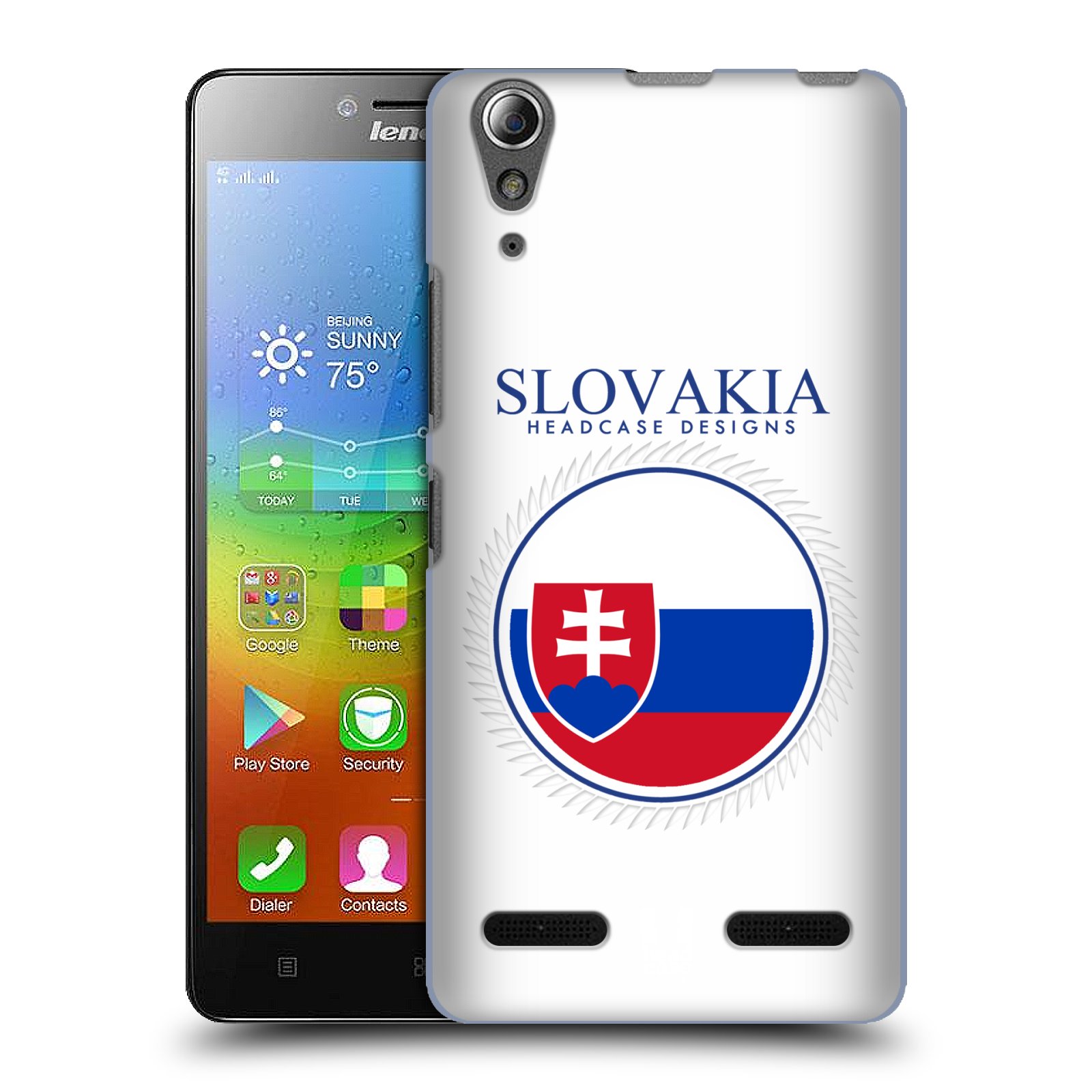 HEAD CASE pevný plastový obal na mobil LENOVO A6000 / A6000 PLUS vzor Vlajky státy 2 SLOVENSKO