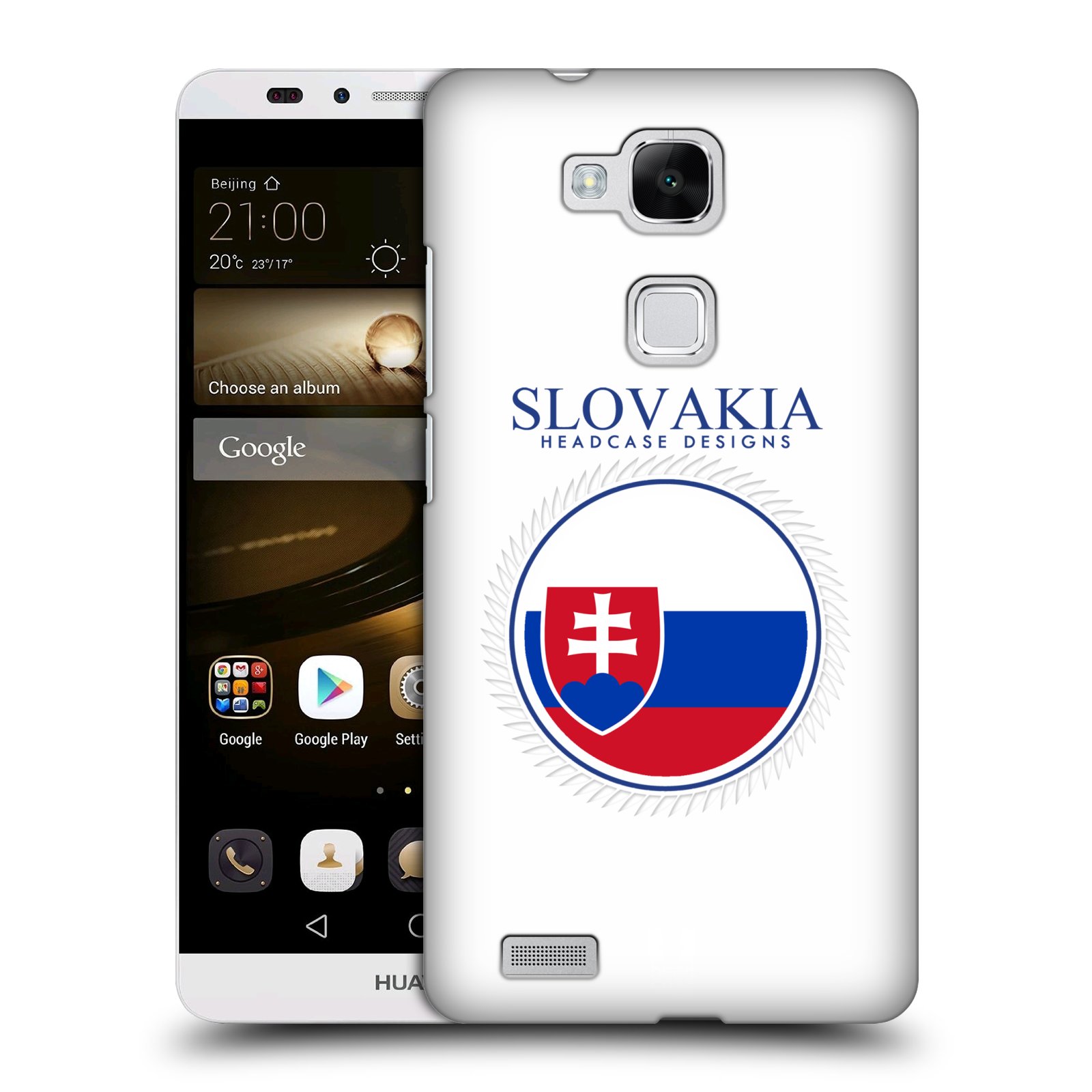 HEAD CASE plastový obal na mobil Huawei Mate 7 vzor Vlajky státy 2 SLOVENSKO