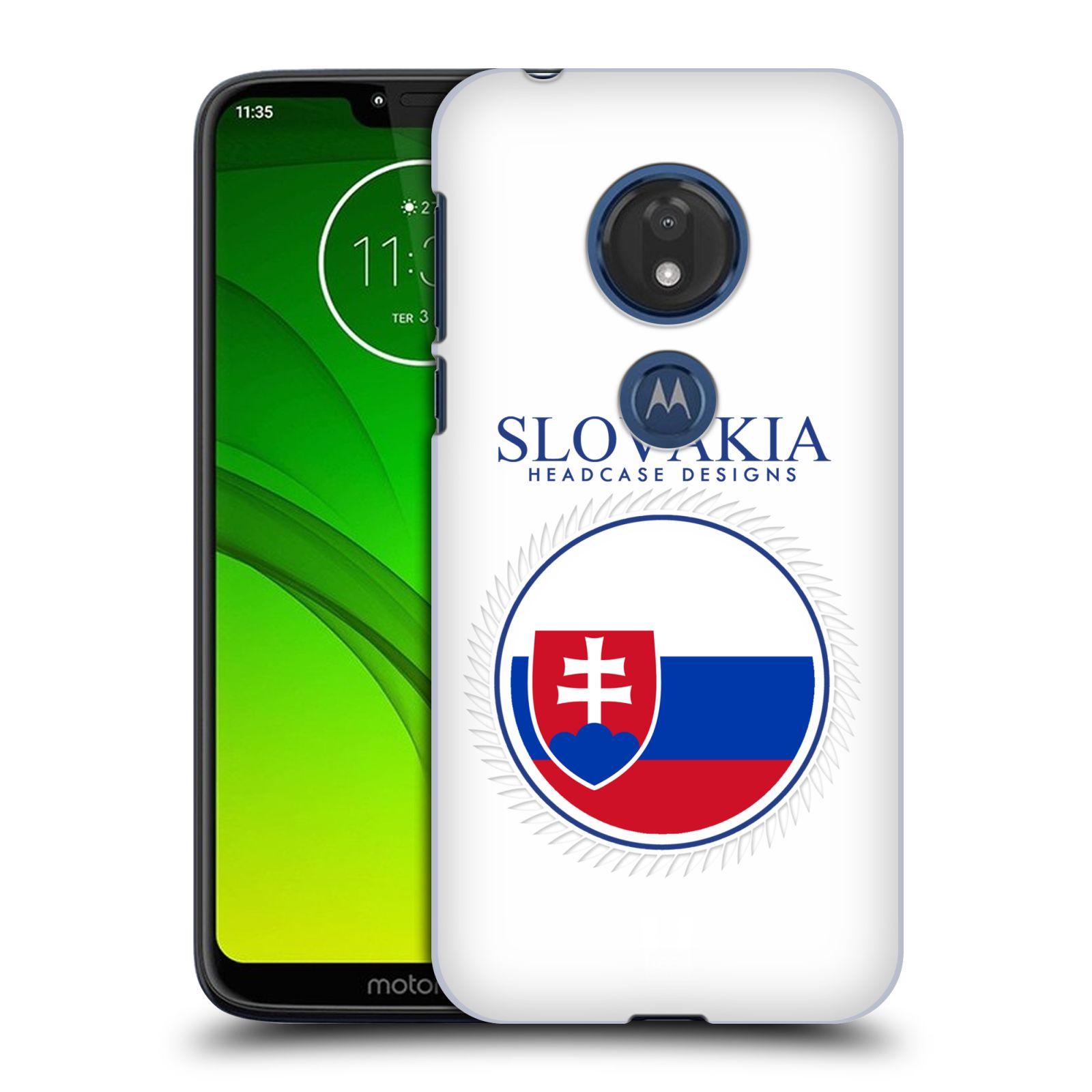 Pouzdro na mobil Motorola Moto G7 Play vzor Vlajky státy 2 SLOVENSKO
