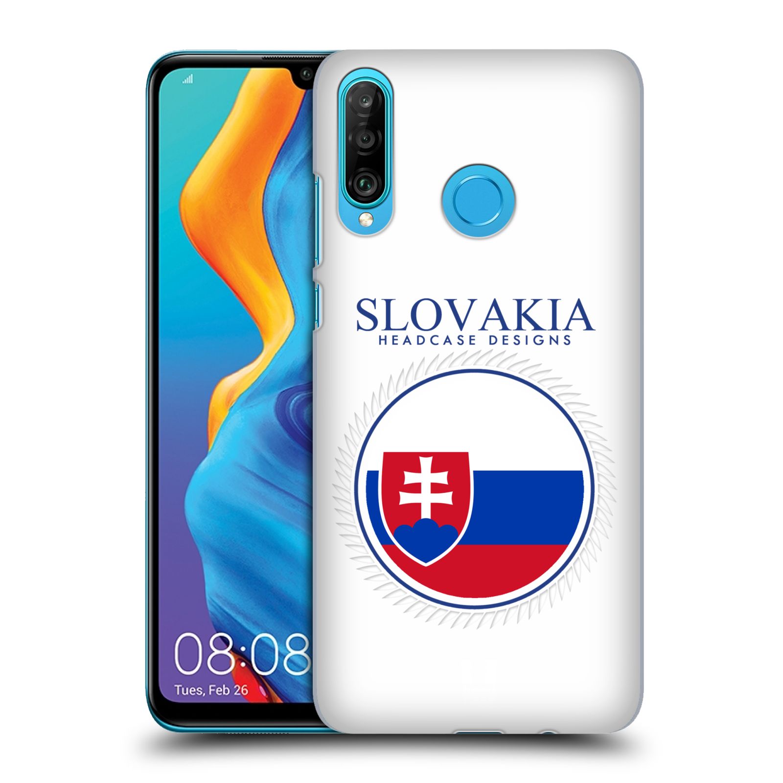 Pouzdro na mobil Huawei P30 LITE - HEAD CASE - vzor Vlajky státy 2 SLOVENSKO