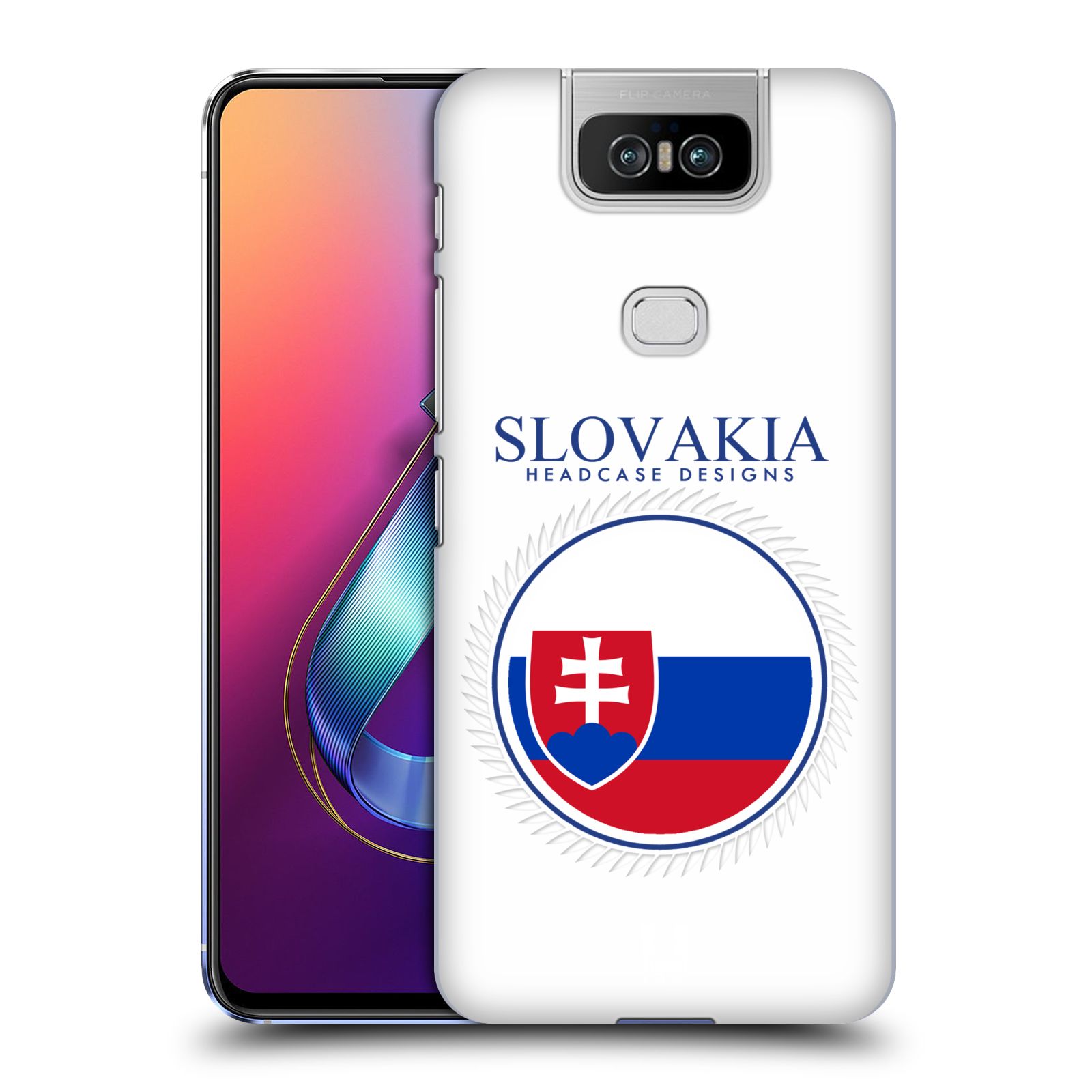 Pouzdro na mobil Asus Zenfone 6 ZS630KL - HEAD CASE - vzor Vlajky státy 2 SLOVENSKO