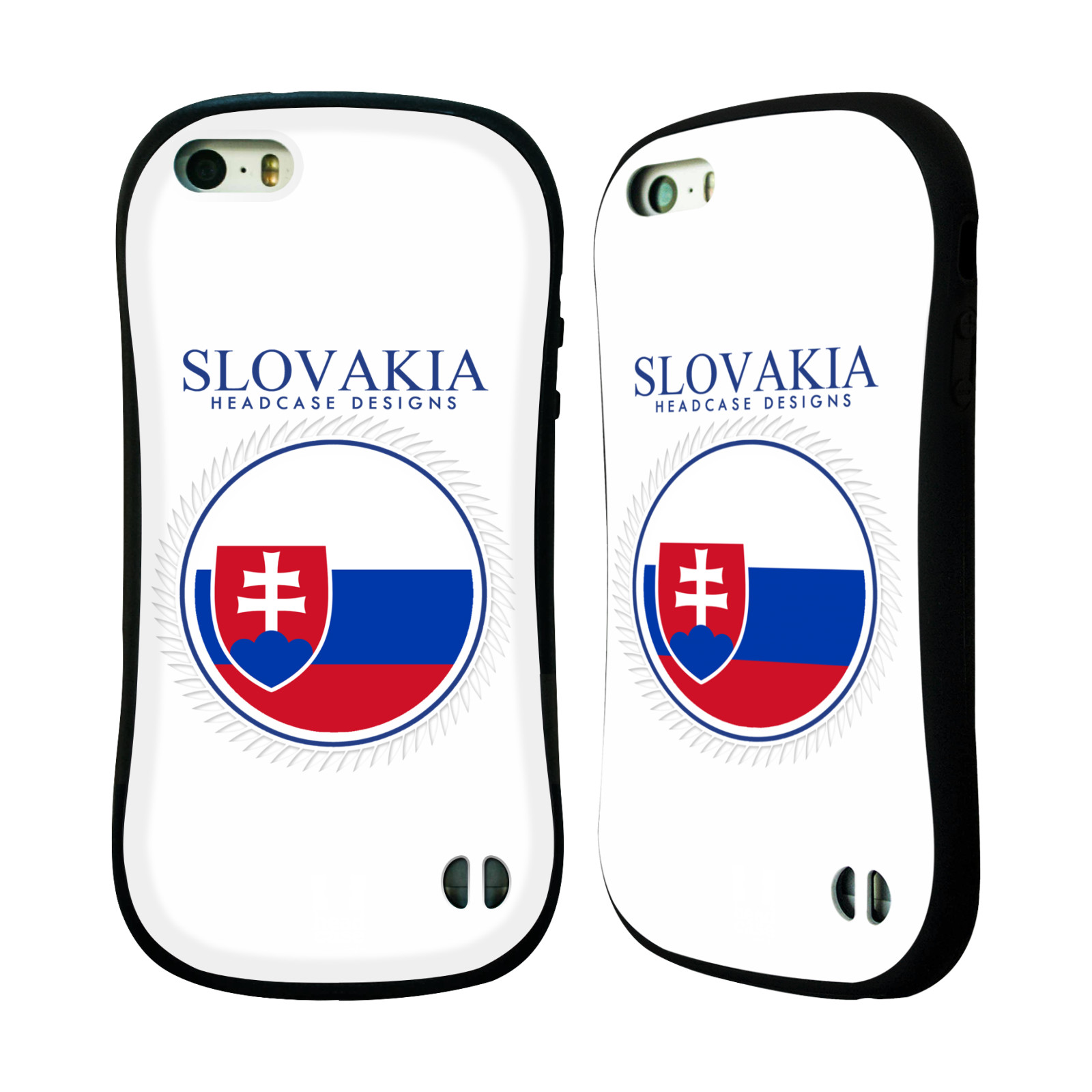 HEAD CASE silikon/plast odolný obal na mobil Apple Iphone 5/5S vzor Vlajky státy 2 SLOVENSKO