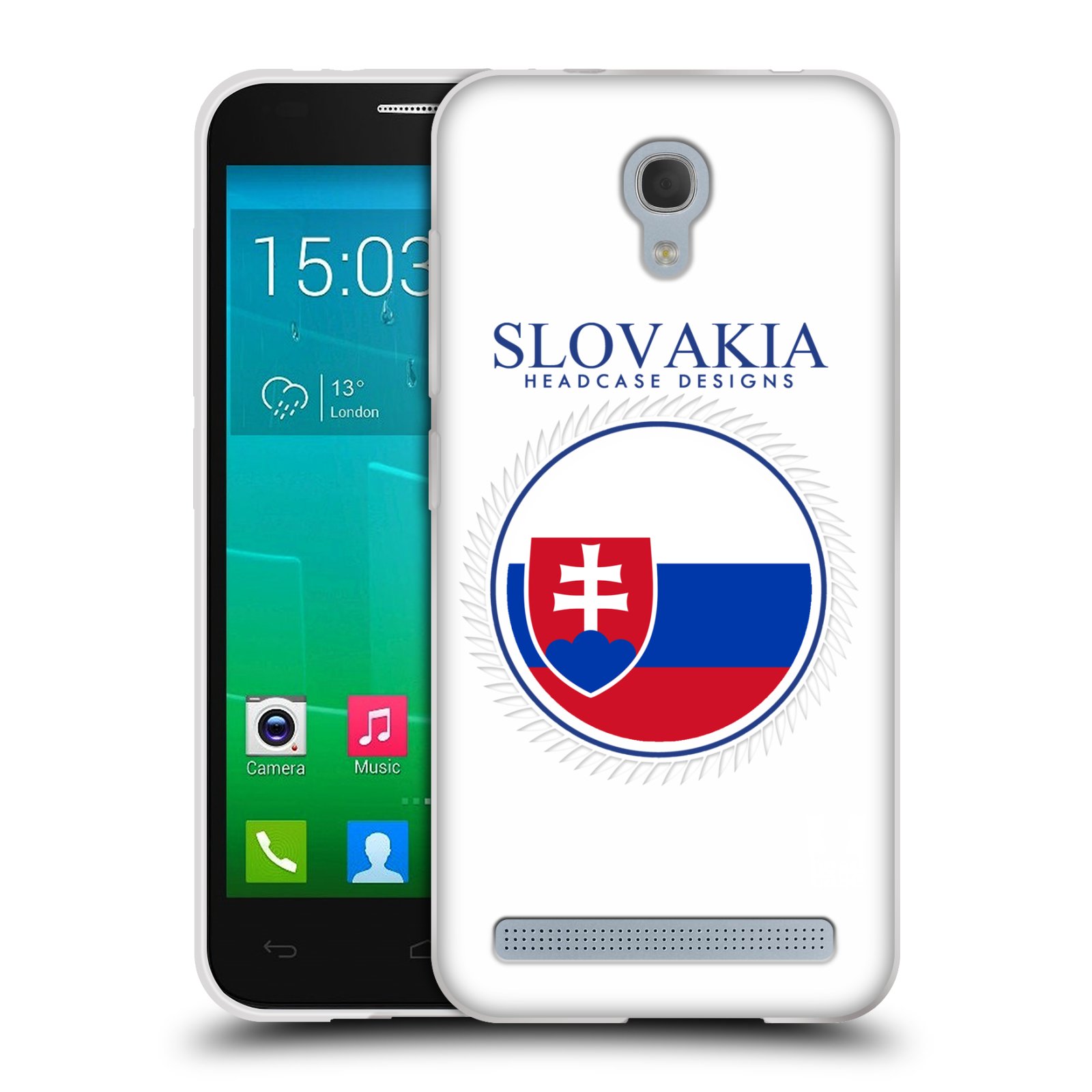 HEAD CASE silikonový obal na mobil Alcatel Idol 2 MINI S 6036Y vzor Vlajky státy 2 SLOVENSKO