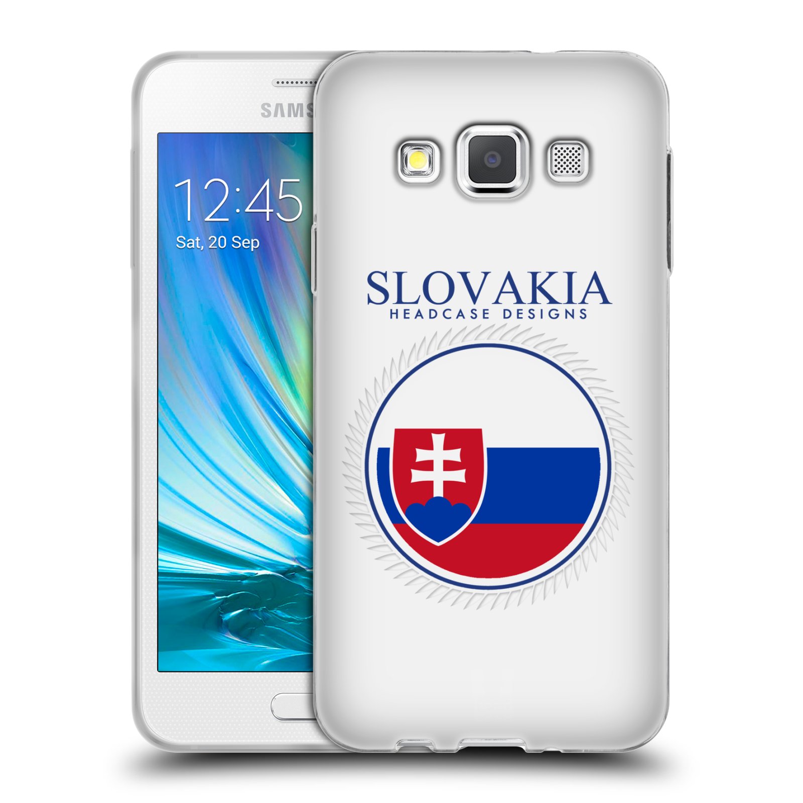 HEAD CASE silikonový obal na mobil Samsung Galaxy A3 vzor Vlajky státy 2 SLOVENSKO