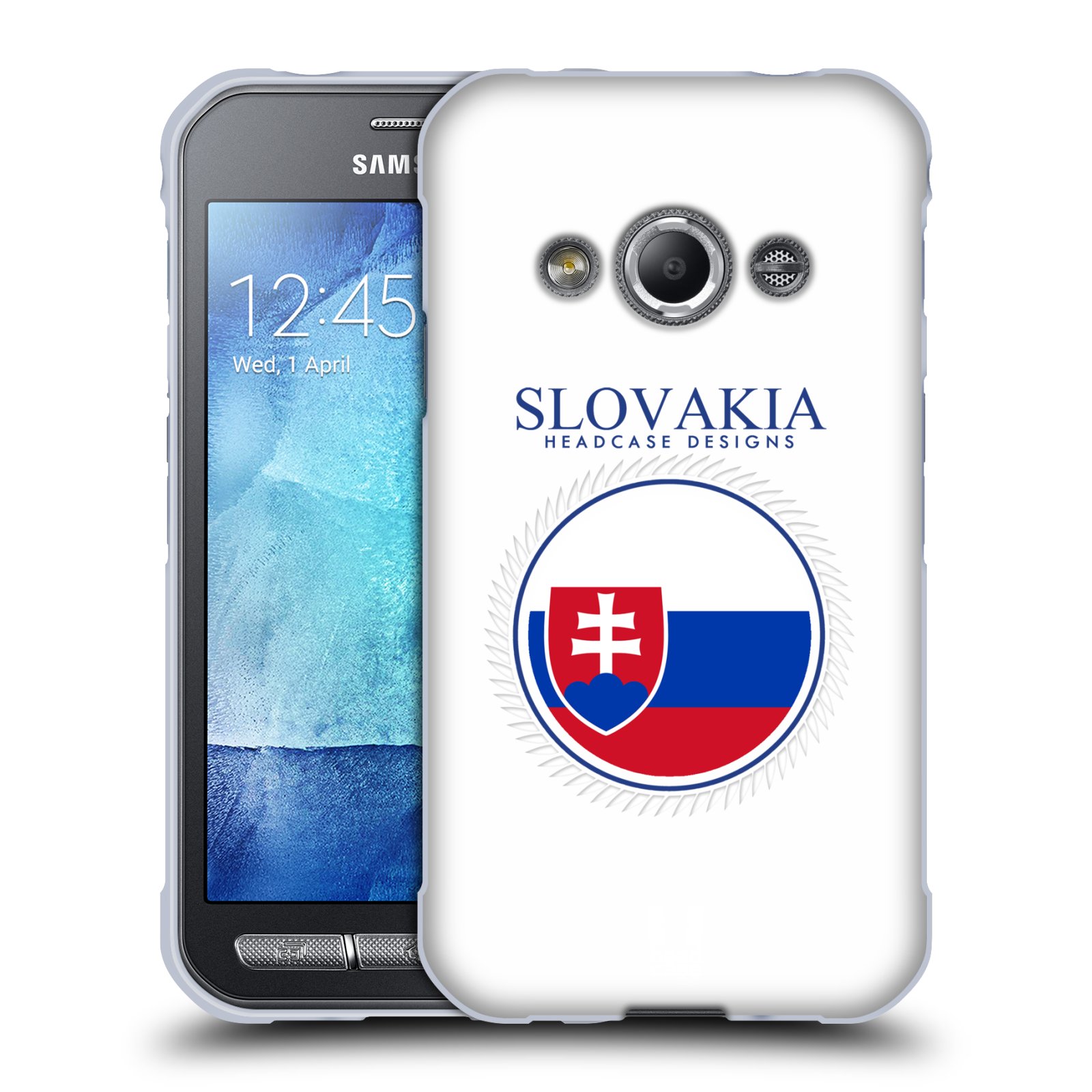 HEAD CASE silikonový obal na mobil Samsung Galaxy Xcover 3 vzor Vlajky státy 2 SLOVENSKO