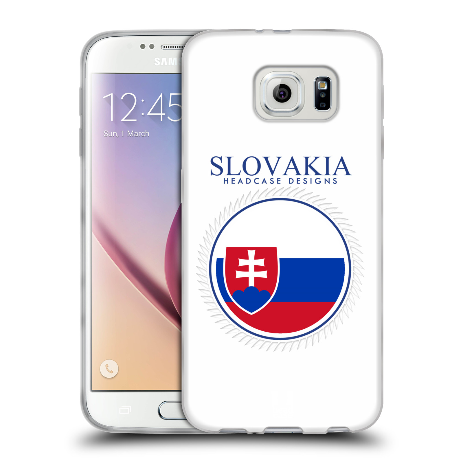 HEAD CASE silikonový obal na mobil Samsung Galaxy S6 vzor Vlajky státy 2 SLOVENSKO