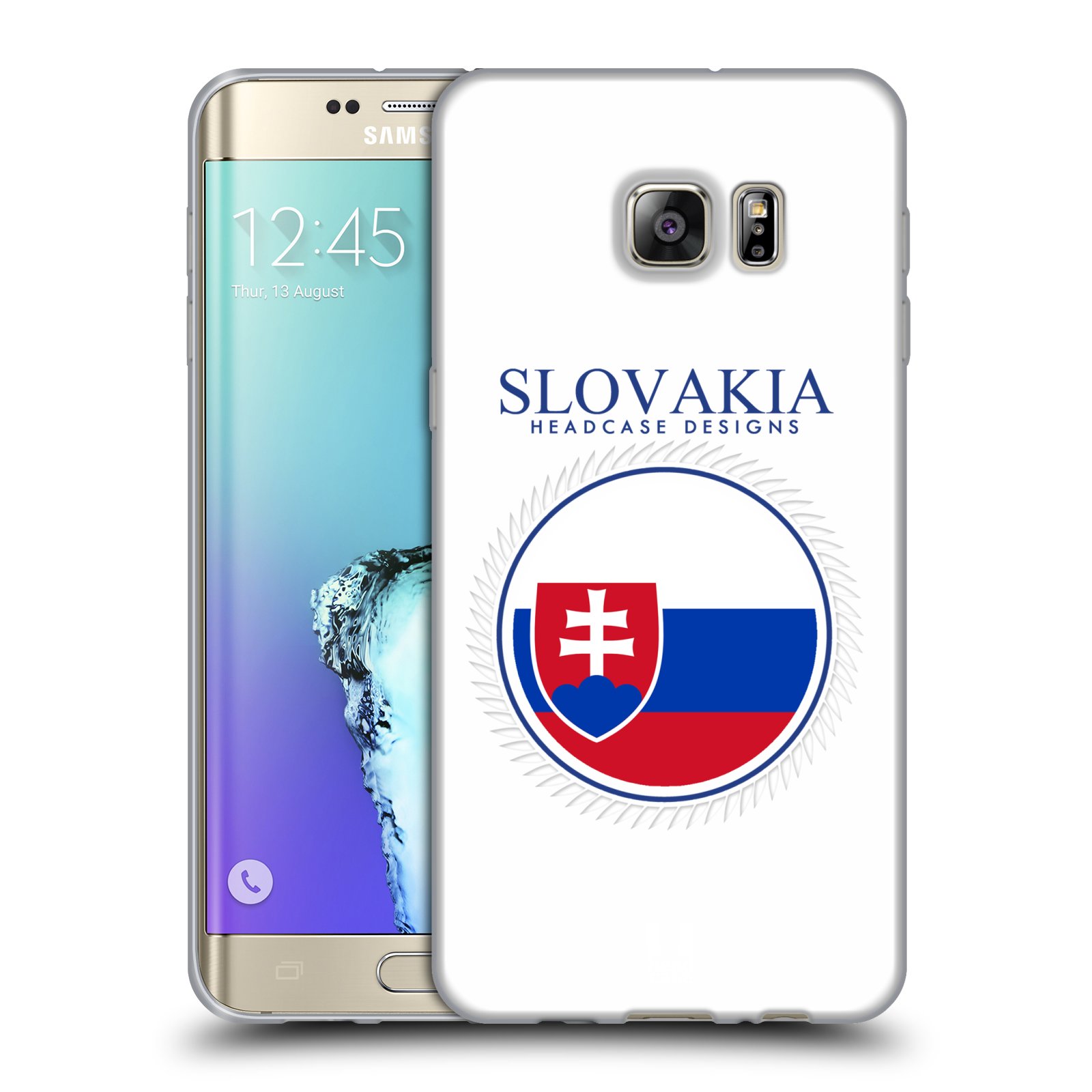 HEAD CASE silikonový obal na mobil Samsung Galaxy S6 EDGE PLUS vzor Vlajky státy 2 SLOVENSKO