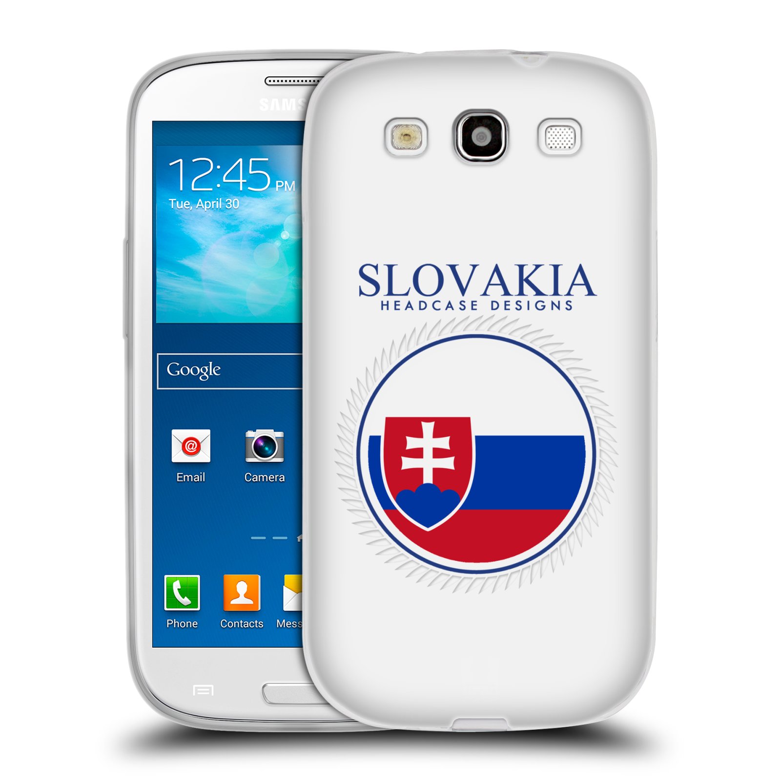 HEAD CASE silikonový obal na mobil Samsung Galaxy S3 i9300 vzor Vlajky státy 2 SLOVENSKO