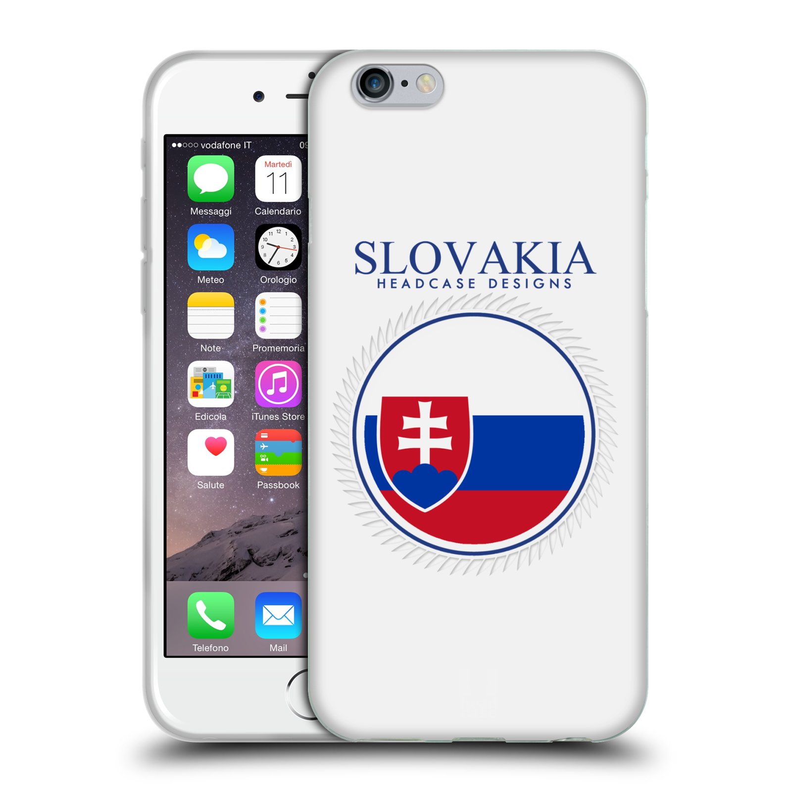 HEAD CASE silikonový obal na mobil Apple Iphone 6/6S vzor Vlajky státy 2 SLOVENSKO