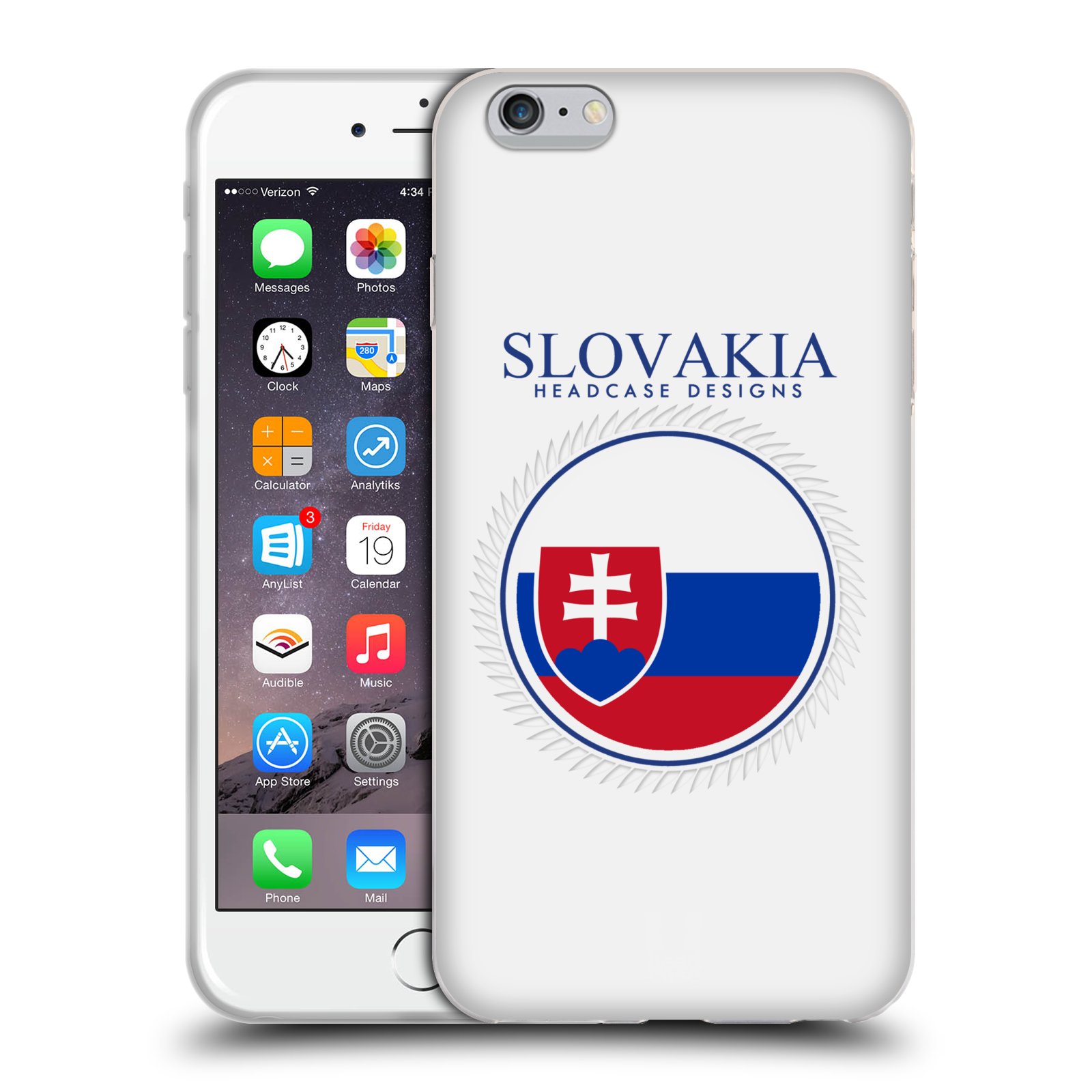 HEAD CASE silikonový obal na mobil Apple Iphone 6 PLUS/ 6S PLUS vzor Vlajky státy 2 SLOVENSKO