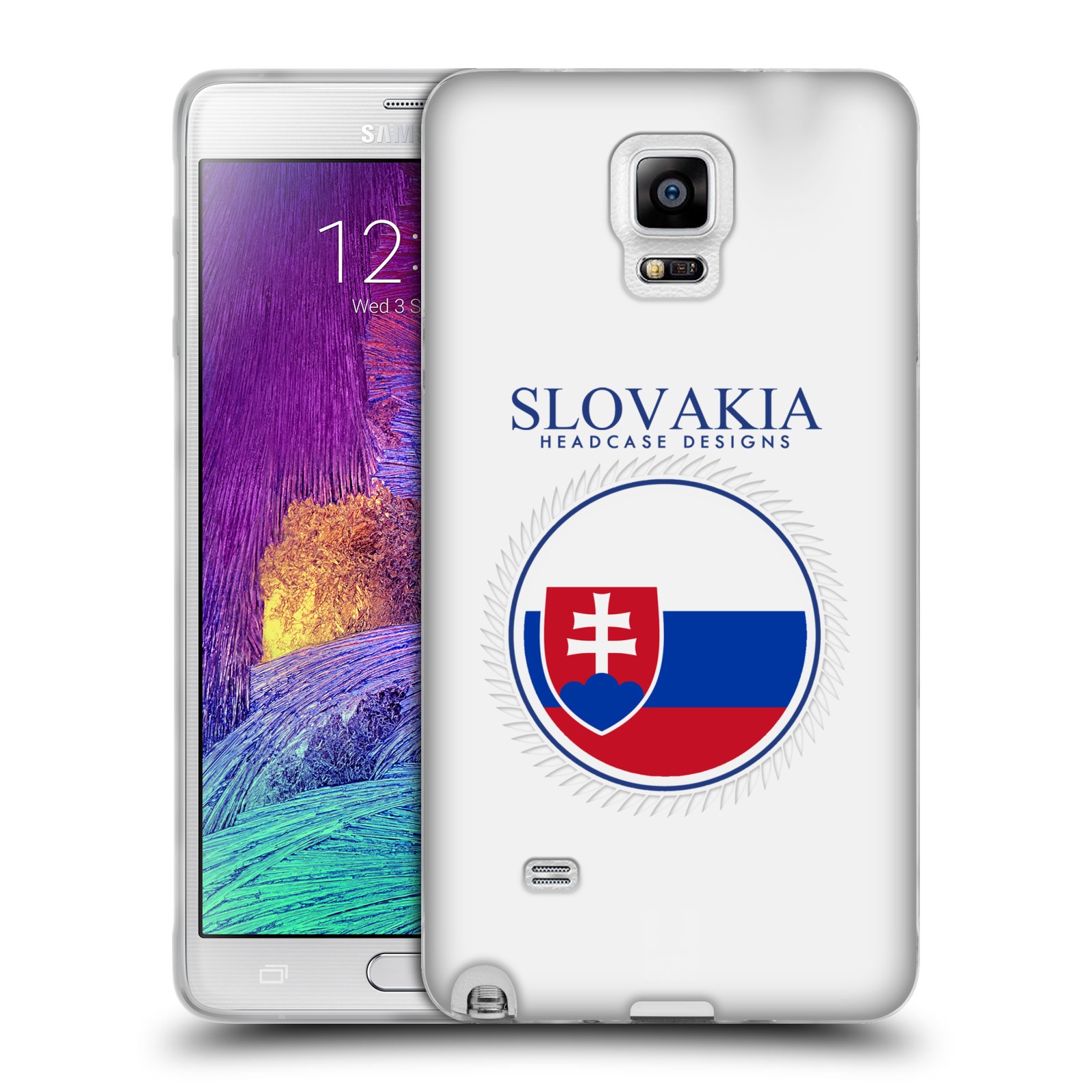 HEAD CASE silikonový obal na mobil Samsung Galaxy Note 4 (N910) vzor Vlajky státy 2 SLOVENSKO