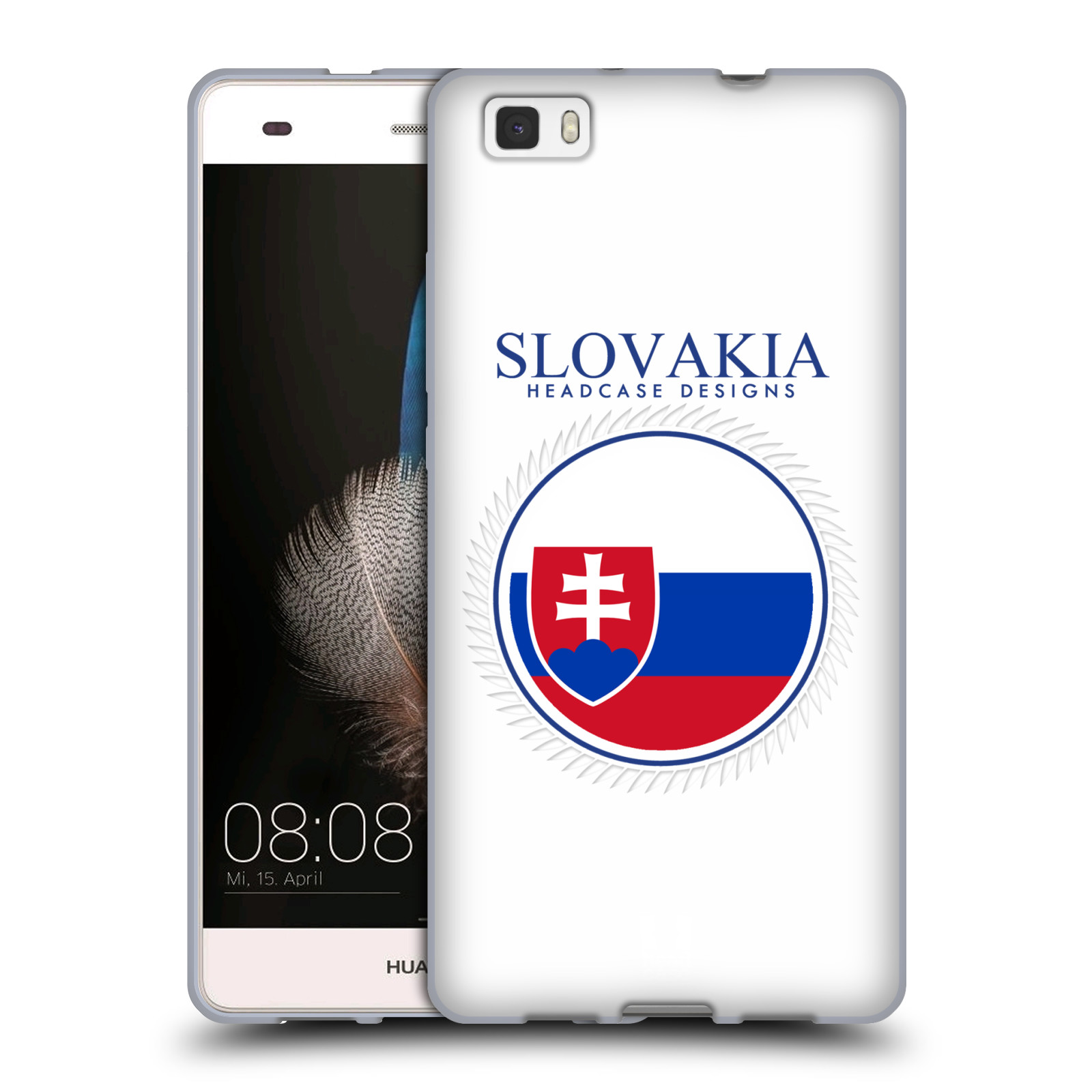 HEAD CASE silikonový obal na mobil HUAWEI P8 LITE vzor Vlajky státy 2 SLOVENSKO