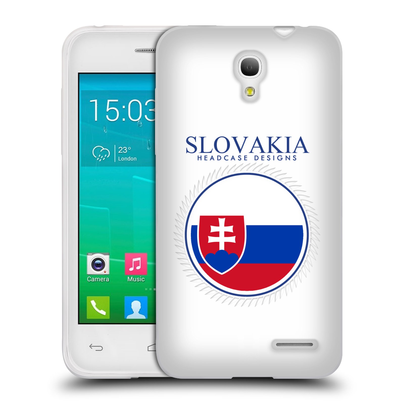 HEAD CASE silikonový obal na mobil Alcatel POP S3 OT-5050Y vzor Vlajky státy 2 SLOVENSKO