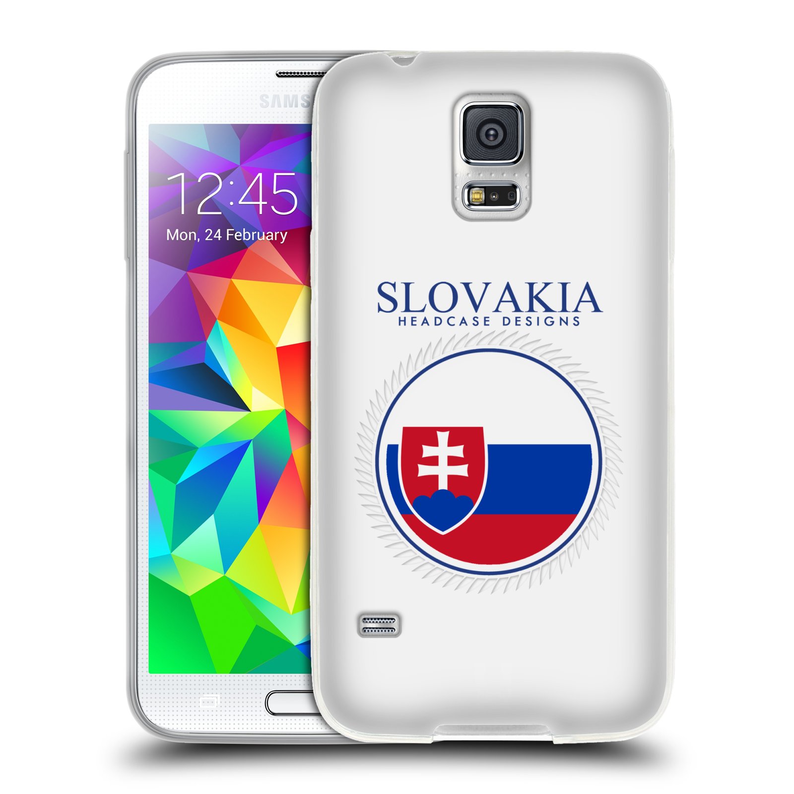 HEAD CASE silikonový obal na mobil Samsung Galaxy S5/S5 NEO vzor Vlajky státy 2 SLOVENSKO