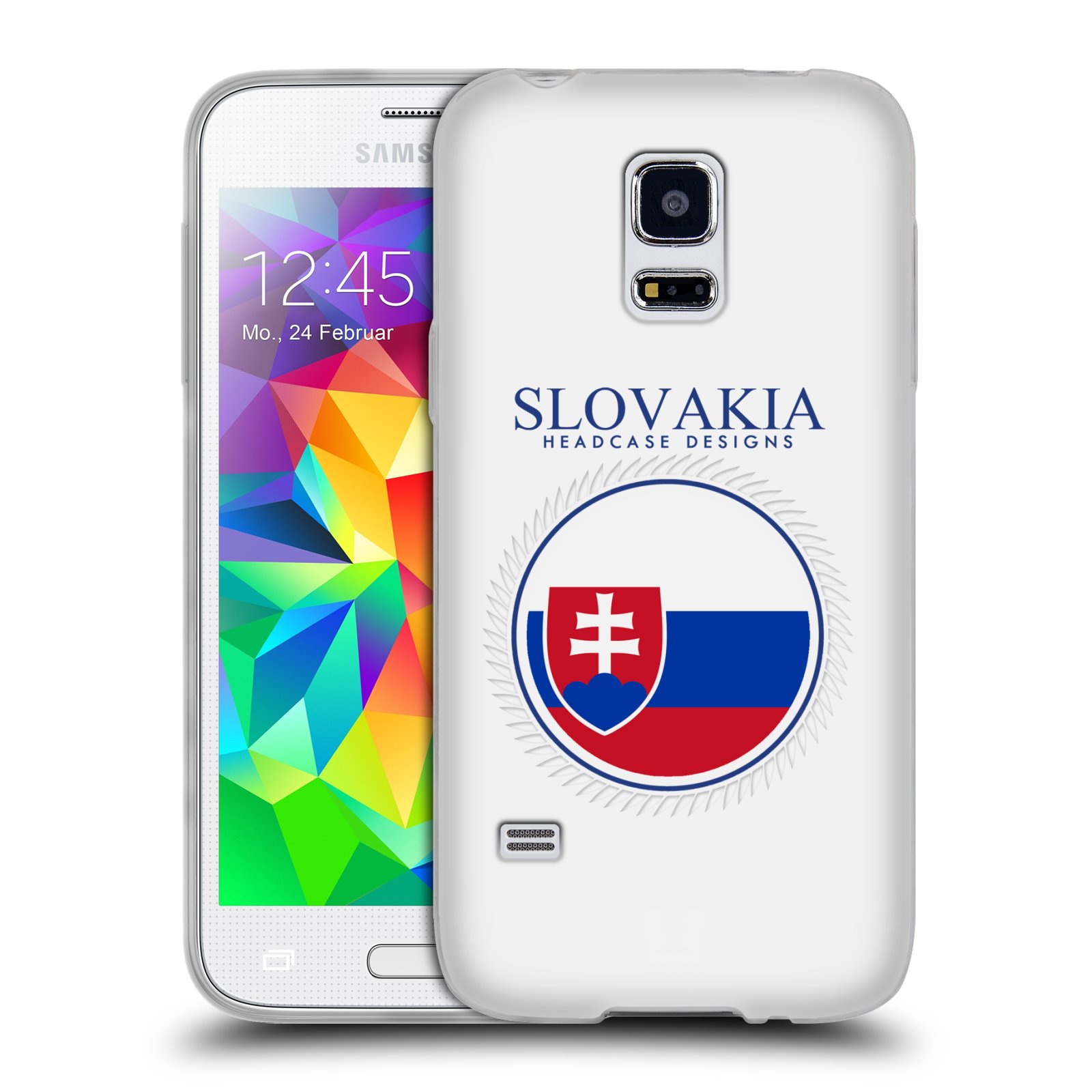 HEAD CASE silikonový obal na mobil Samsung Galaxy S5 MINI vzor Vlajky státy 2 SLOVENSKO