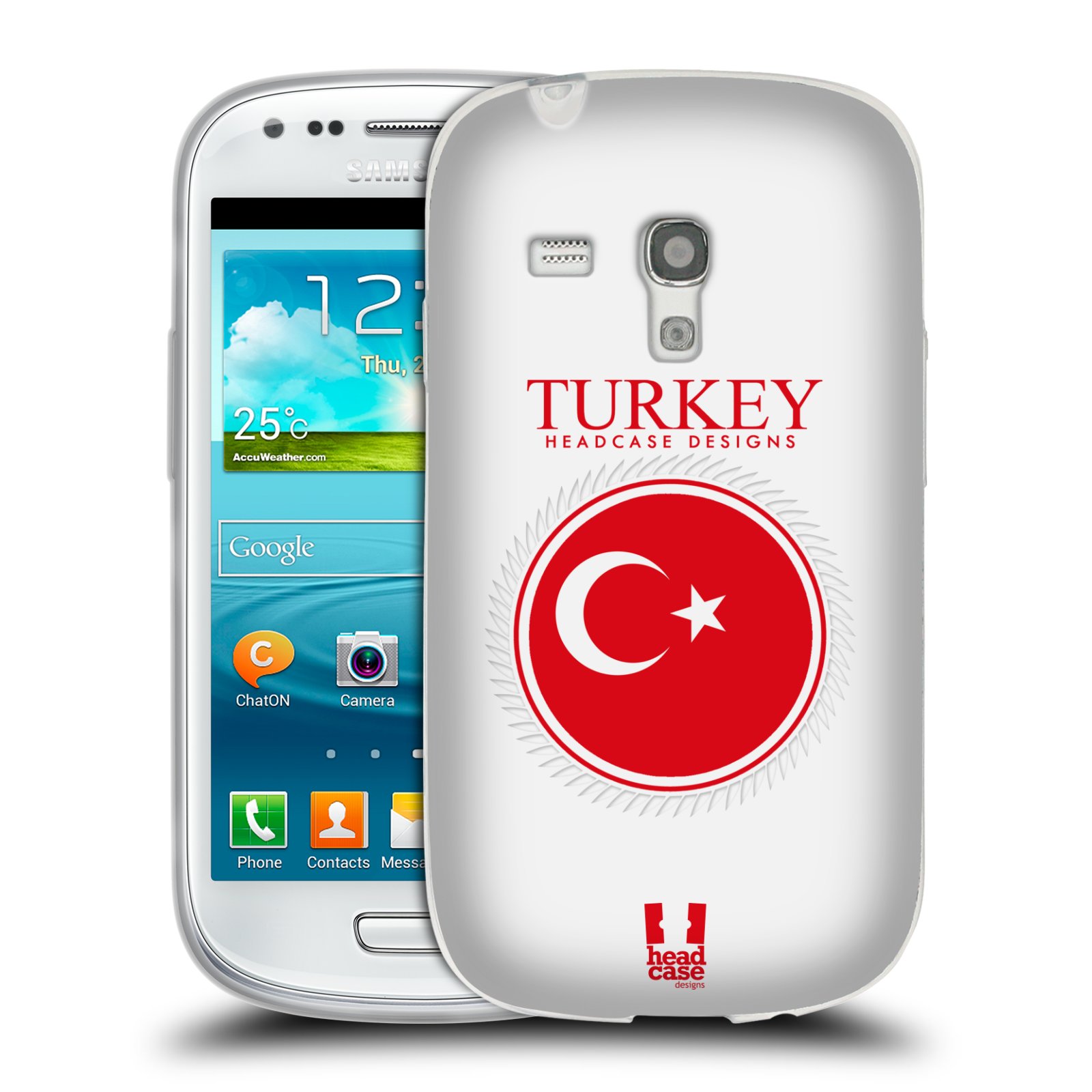 HEAD CASE silikonový obal na mobil Samsung Galaxy S3 MINI i8190 vzor Vlajky státy 2 TURECKO