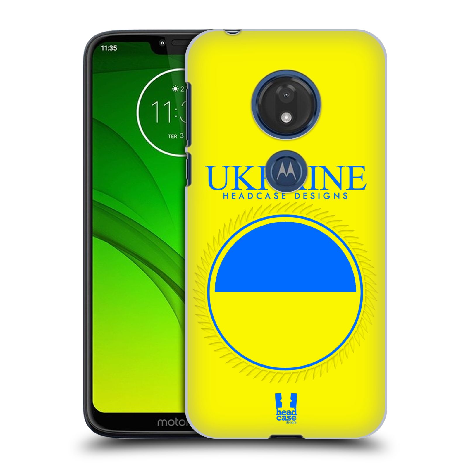 Pouzdro na mobil Motorola Moto G7 Play vzor Vlajky státy 2 UKRAJINA