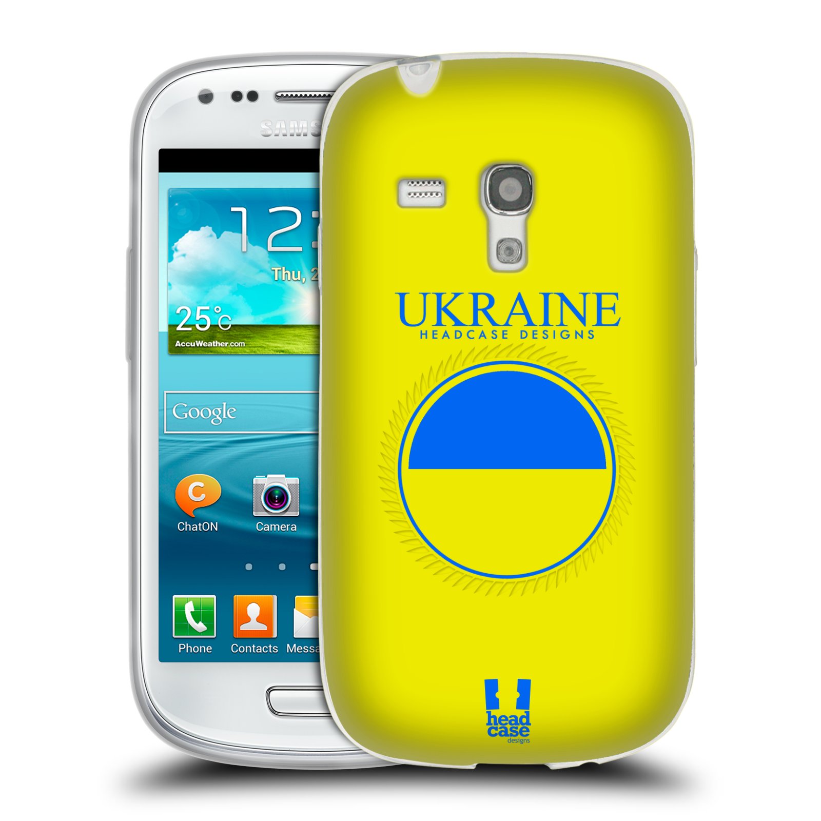 HEAD CASE silikonový obal na mobil Samsung Galaxy S3 MINI i8190 vzor Vlajky státy 2 UKRAJINA