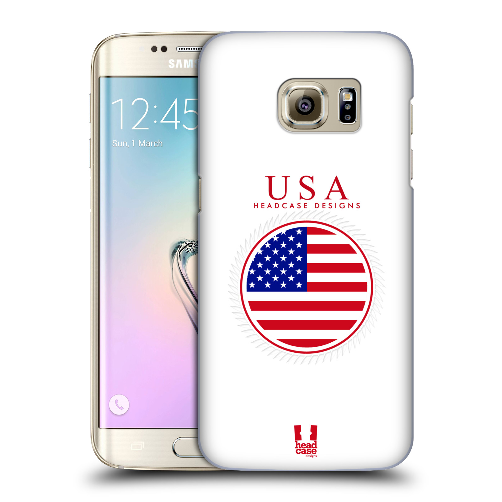 HEAD CASE plastový obal na mobil SAMSUNG GALAXY S7 EDGE vzor Vlajky státy 2 USA SPOJENÉ STÁTY