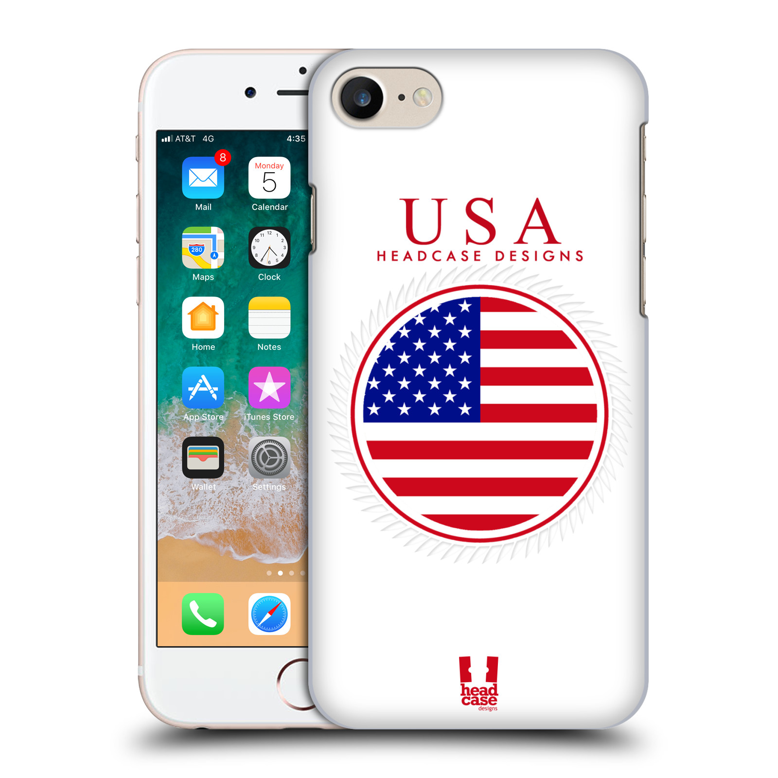 HEAD CASE plastový obal na mobil Apple Iphone 7 vzor Vlajky státy 2 USA SPOJENÉ STÁTY