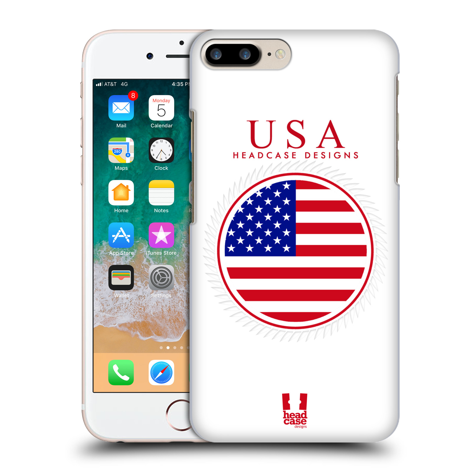 HEAD CASE plastový obal na mobil Apple Iphone 7 PLUS vzor Vlajky státy 2 USA SPOJENÉ STÁTY