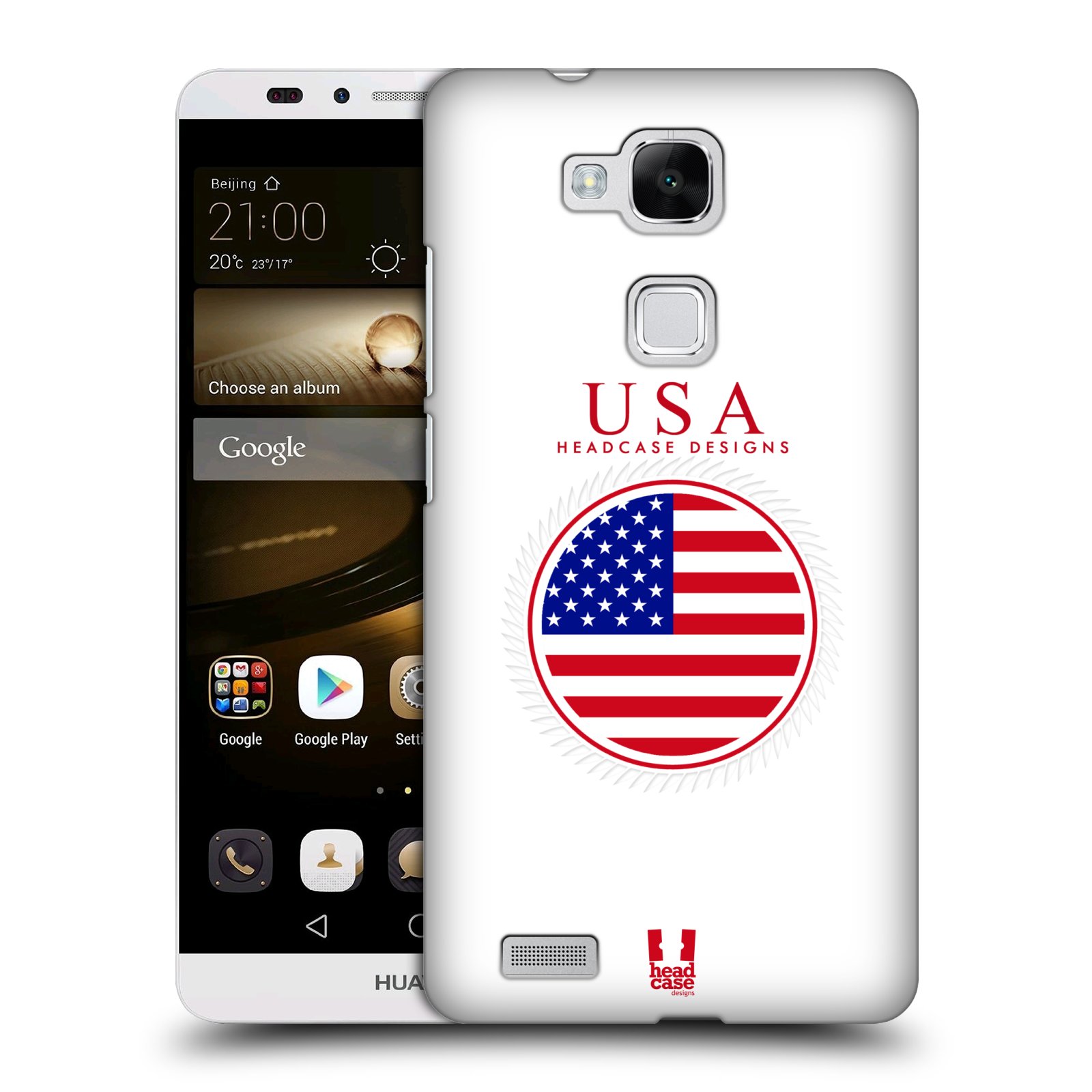 HEAD CASE plastový obal na mobil Huawei Mate 7 vzor Vlajky státy 2 USA SPOJENÉ STÁTY