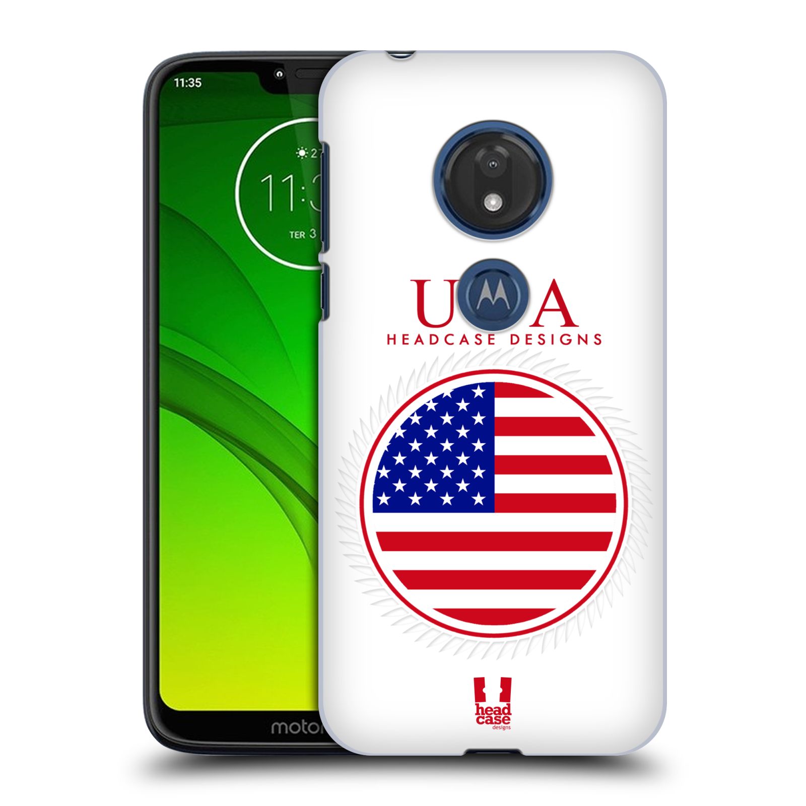 Pouzdro na mobil Motorola Moto G7 Play vzor Vlajky státy 2 USA SPOJENÉ STÁTY