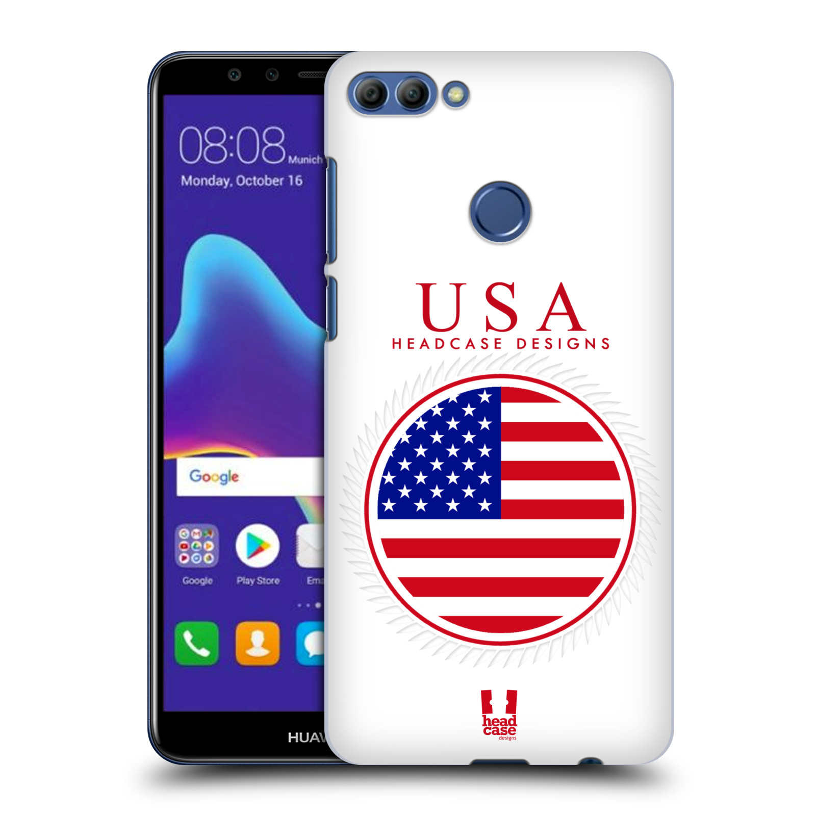 HEAD CASE plastový obal na mobil Huawei Y9 2018 vzor Vlajky státy 2 USA SPOJENÉ STÁTY