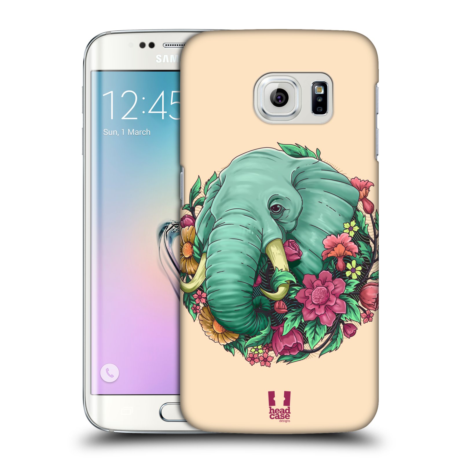 HEAD CASE plastový obal na mobil SAMSUNG Galaxy S6 EDGE (G9250, G925, G925F) vzor Flóra a Fauna slon
