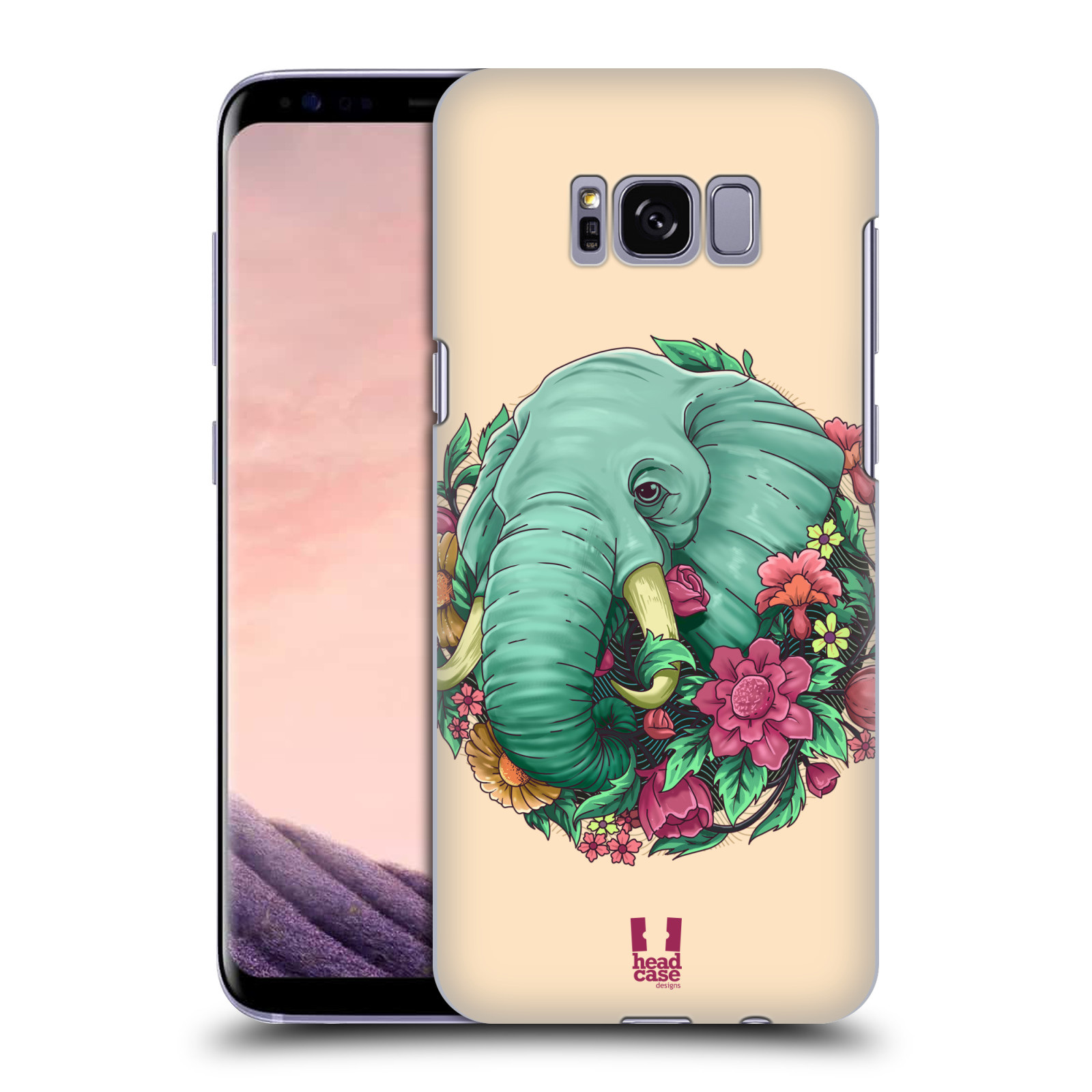 HEAD CASE plastový obal na mobil Samsung Galaxy S8 vzor Flóra a Fauna slon