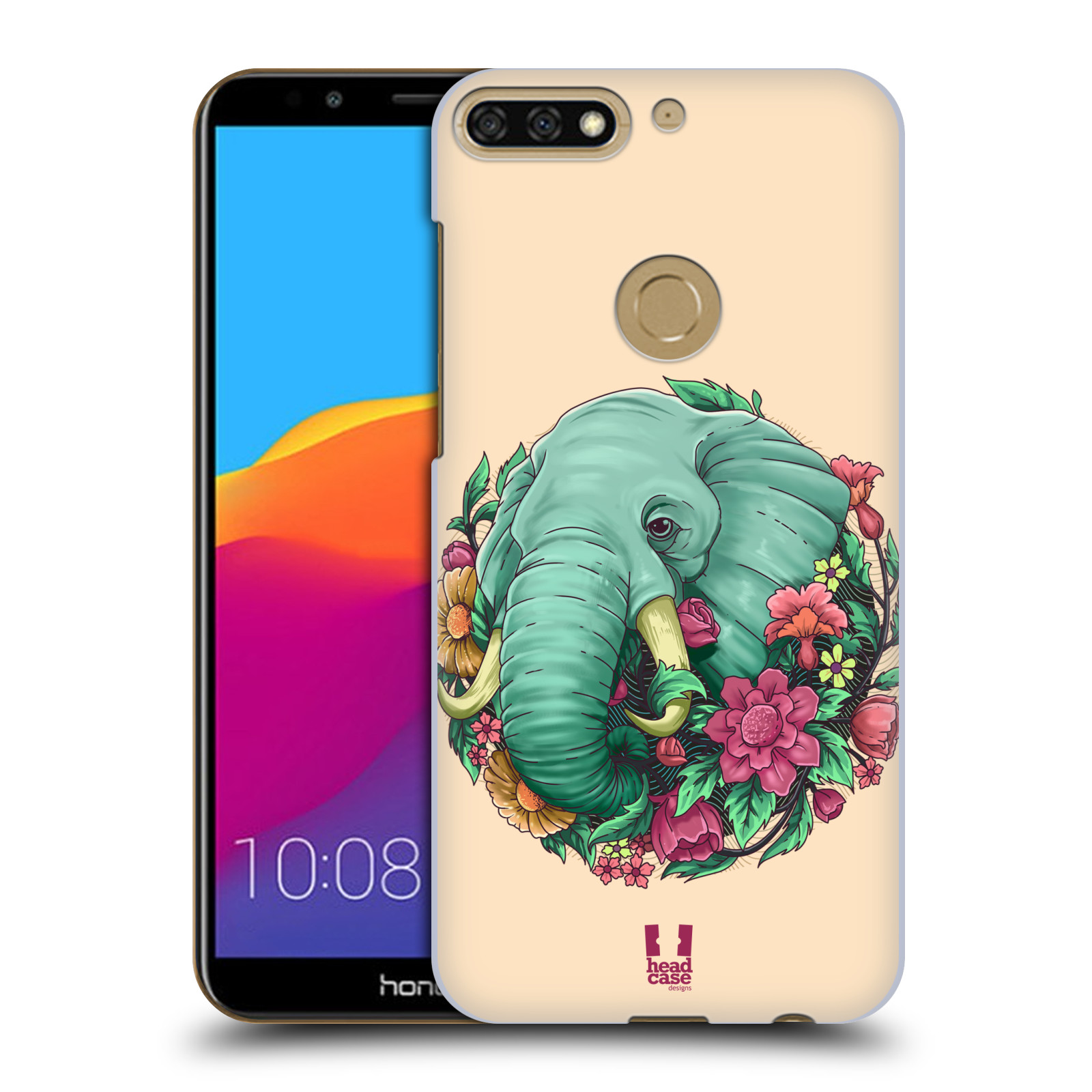 HEAD CASE plastový obal na mobil Honor 7c vzor Flóra a Fauna slon