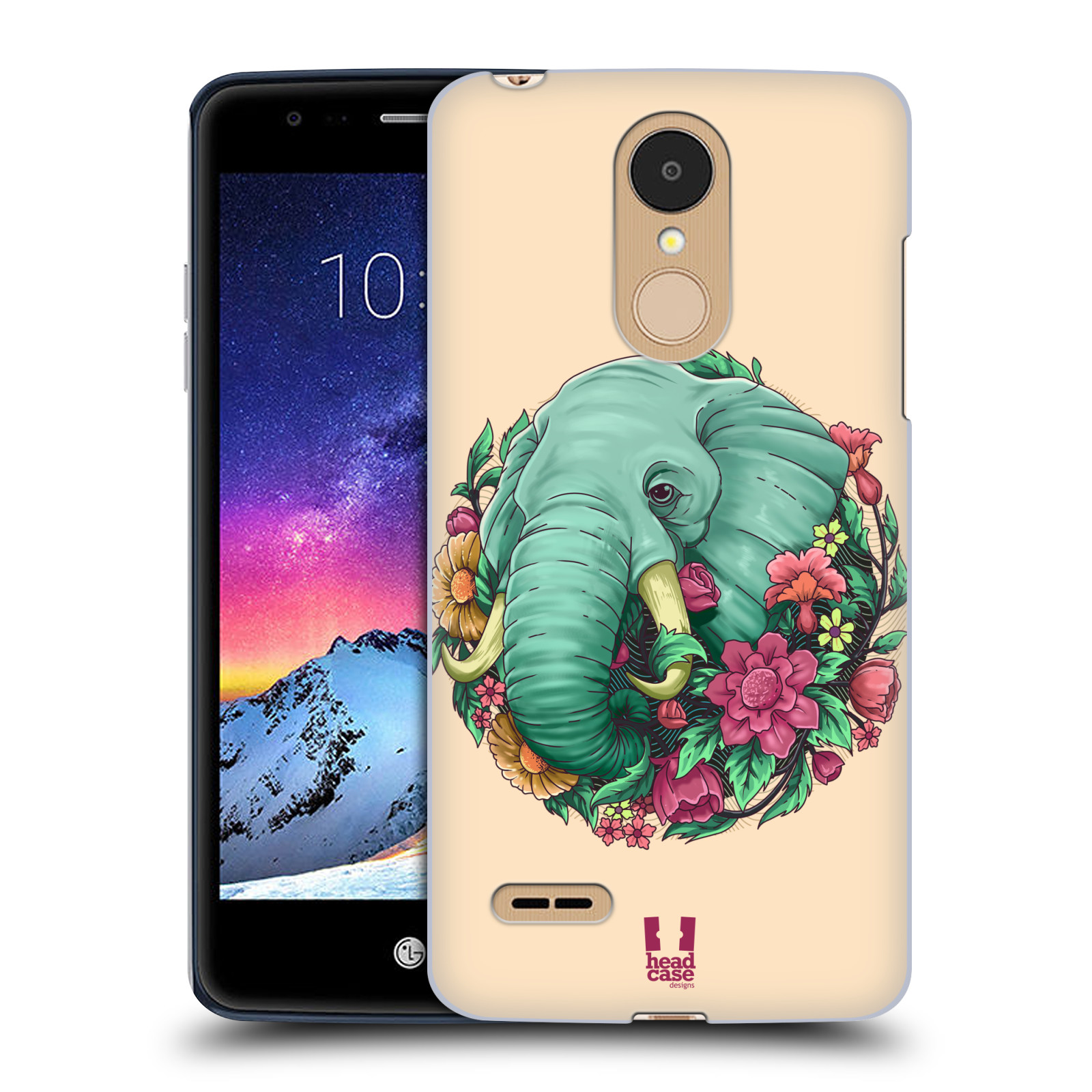 HEAD CASE plastový obal na mobil LG K9 / K8 2018 vzor Flóra a Fauna slon